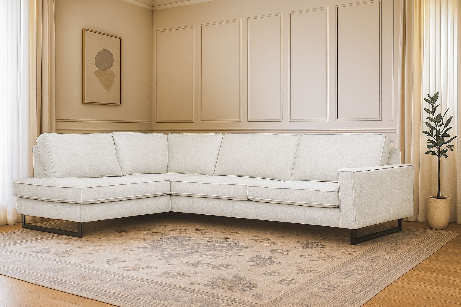 Places of Style Ecksofa »Pinto, 290 cm, Cord, Chenille, Lederoptik, Ottoman günstig online kaufen
