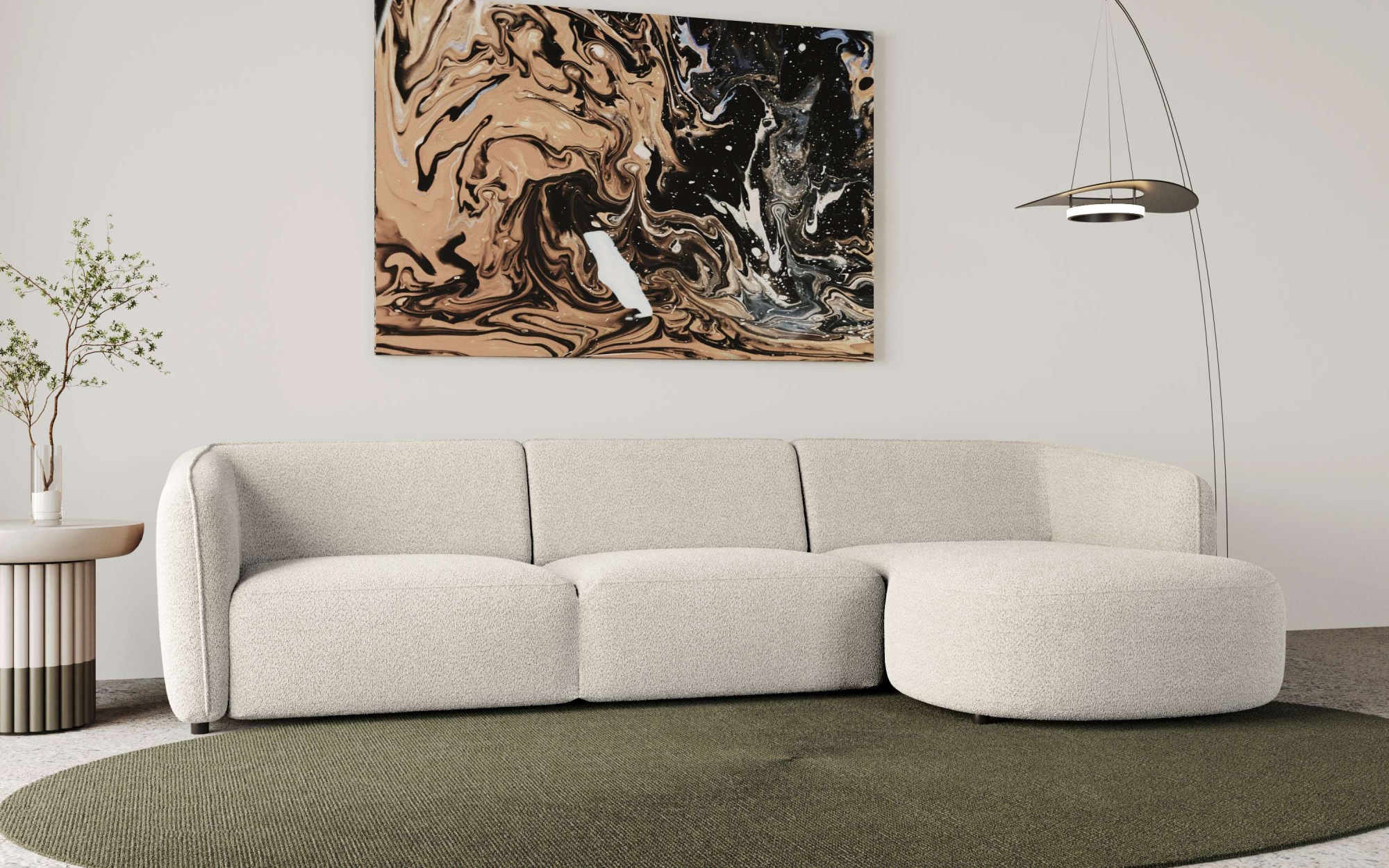 andas Ecksofa »Ostrup«, schlichtes modernes Design, in verschiedenen Farben