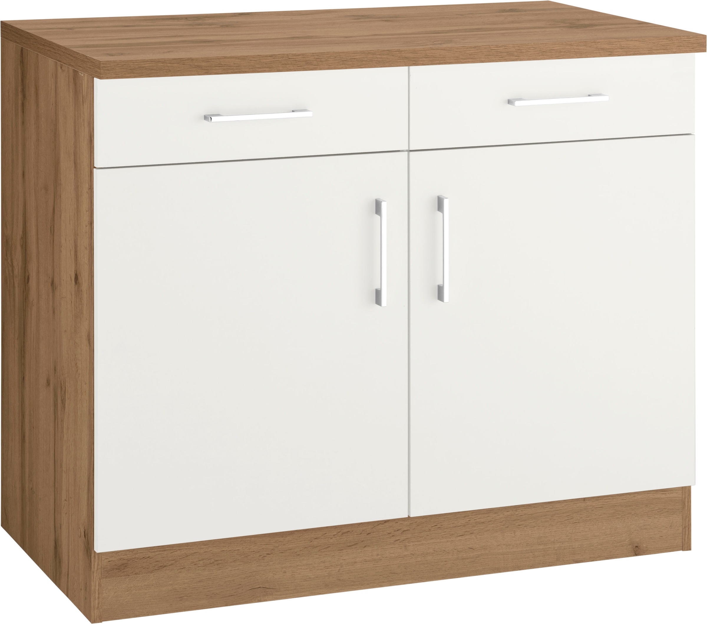 KOCHSTATION Unterschrank "KS-Colmar" 100 cm, mit Metallgriff, für viel Stau günstig online kaufen