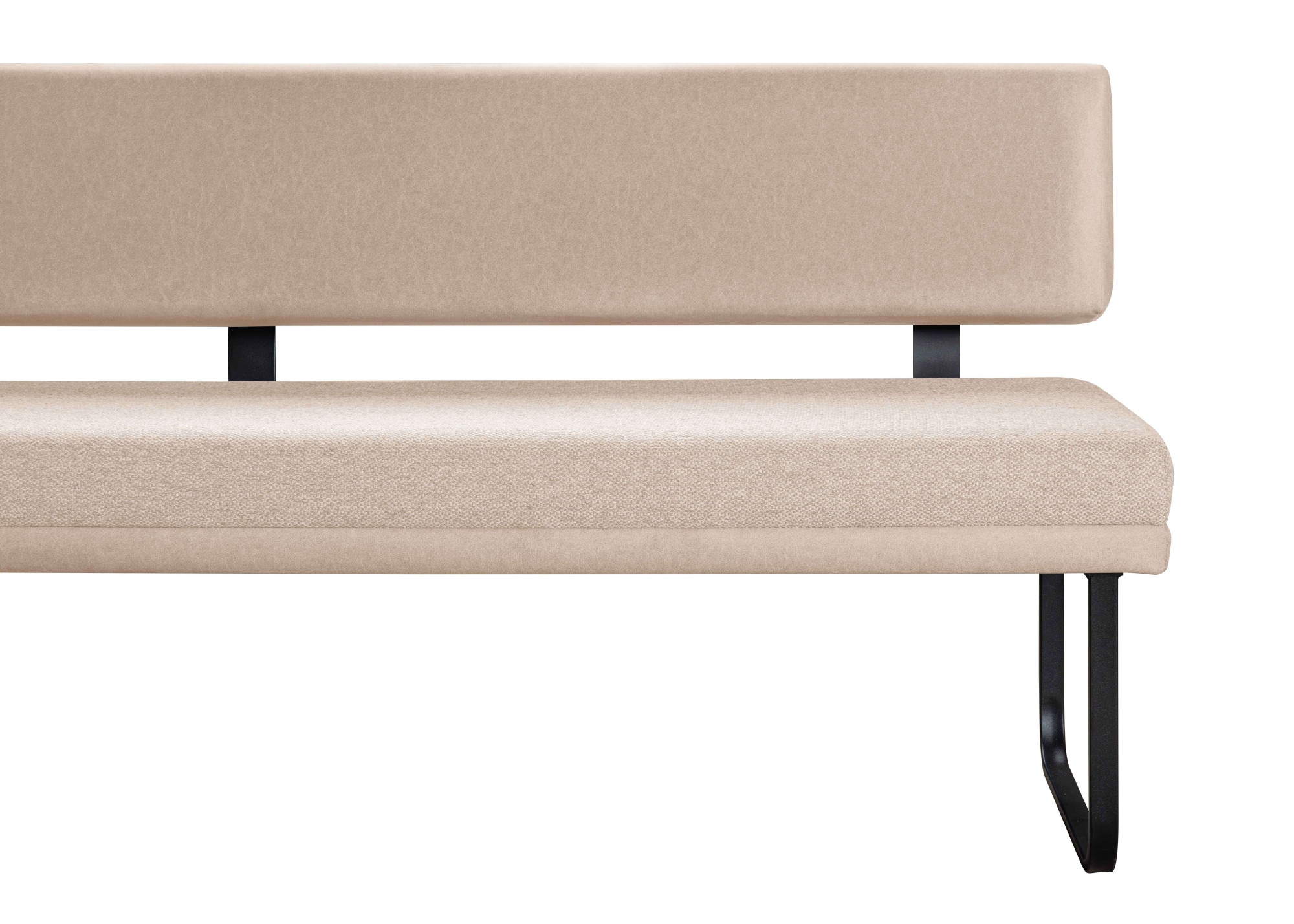 OTTO home Eckbankgruppe »Gabi Essecke, Sitzgruppe, Eckbankgruppe, Küchenbankgruppe« Set, 4tlg, 4 tlg. tlg. Gestell aus matt-schwarzem Flachmetall, stabil, 2-Stoff-Design