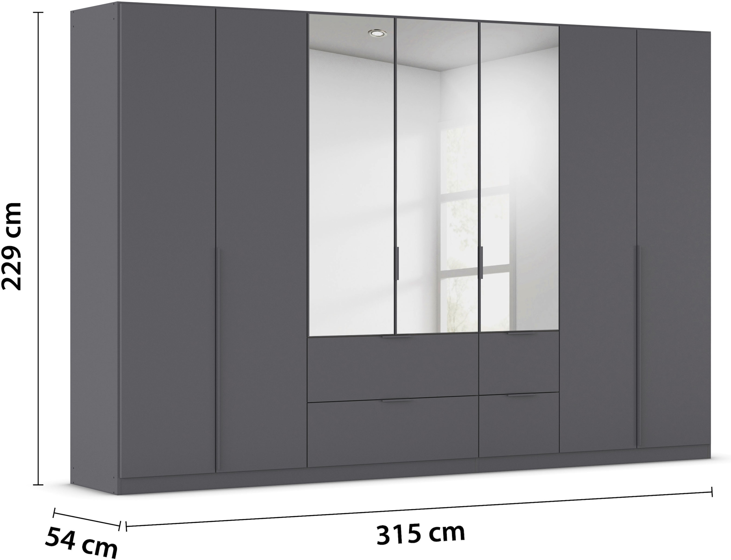 rauch Drehtürenschrank »Kleiderschrank Schrank Garderobe AGORDO mit Dekor- oder Hochglanzfront«, (in zwei Griff-Farben mit Dekor- oder Hochglanzfront), mit Außenschubkästen, in 6 Breiten und 2 Höhen MADE IN GERMANY