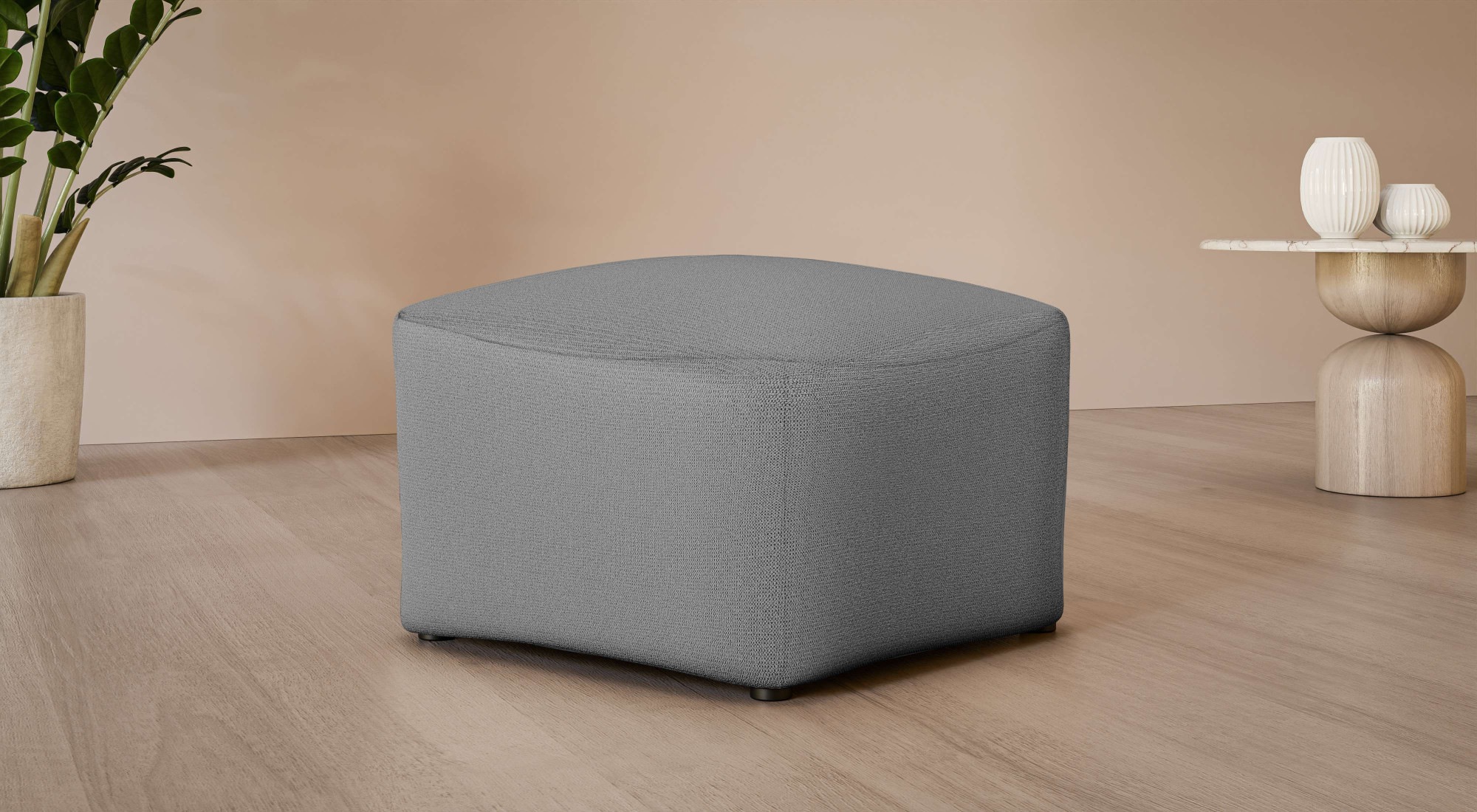 LeGer Home by Lena Gercke Polsterhocker »YANI Sitzhocker mit Wellenunterfed günstig online kaufen