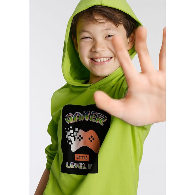 KIDSWORLD Shirt & Hose »GAMER Set: Shirt und Sweathose«, (Set, 2 tlg.),  Kapuzenshirt und Sweathose im Set im Online-Shop bestellen