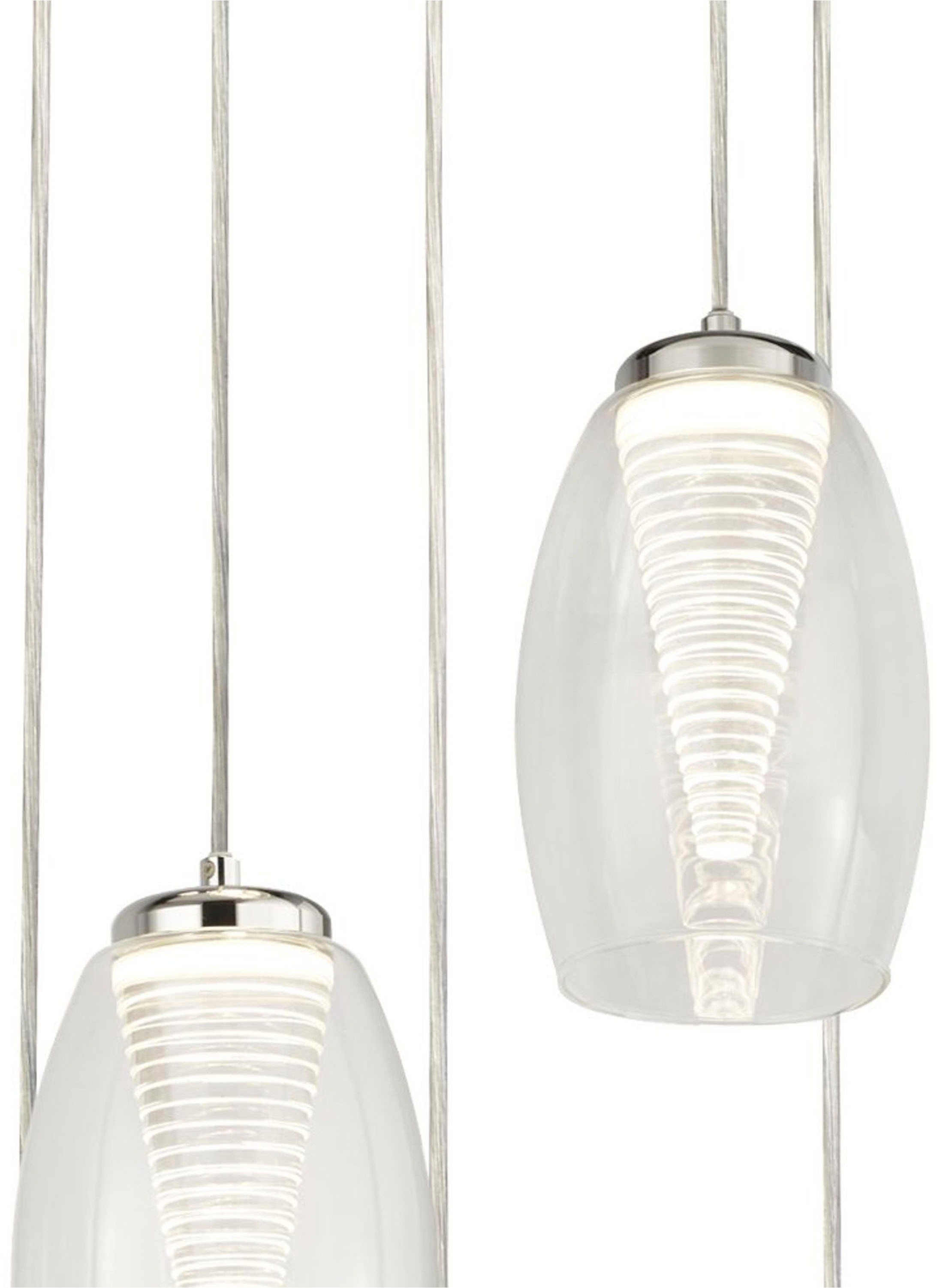 Searchlight LED-Hängeleuchte »Hängeleuchte Cyclone, 5-flammig« LED-Modul 1 Stk. Warmweiß Stalaktit-Optik