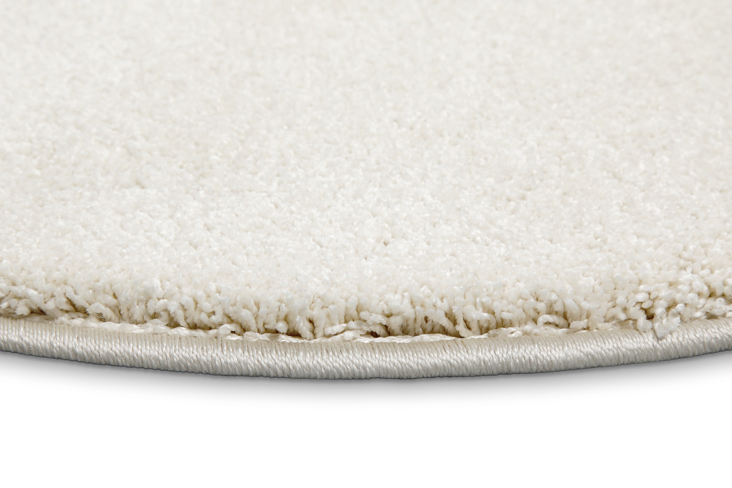 Wecon home Teppich »Wogh« rund 25 mm Höhe Kurzflor, maschinell gewebt, robust, Wohn- & Schlafzimmer, einfarbig