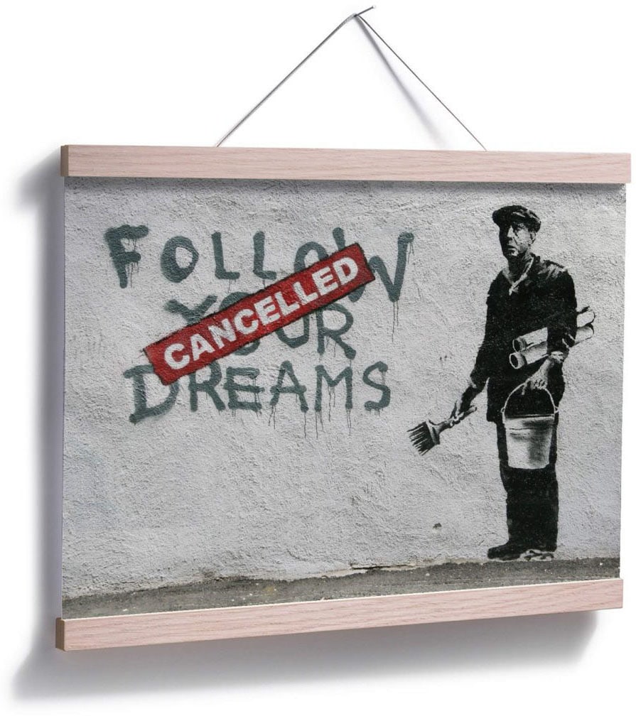 Wall-Art Poster »Graffiti Bilder Follow Poster, Bild, Wandposter Schriftzug, your (1 Rechnung Wandbild, auf St.), kaufen dreams«