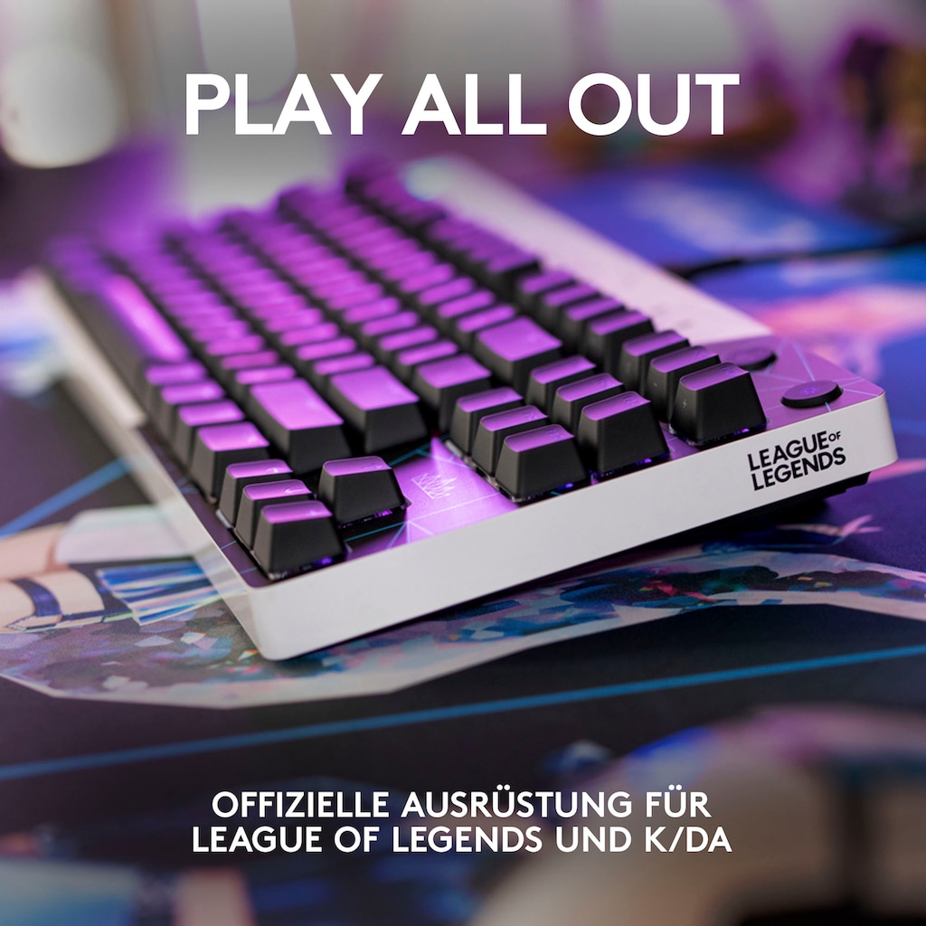 Logitech G Gaming-Tastatur »PRO K/DA«, (USB-Anschluss-Funktionstasten-Profil-Speicher)