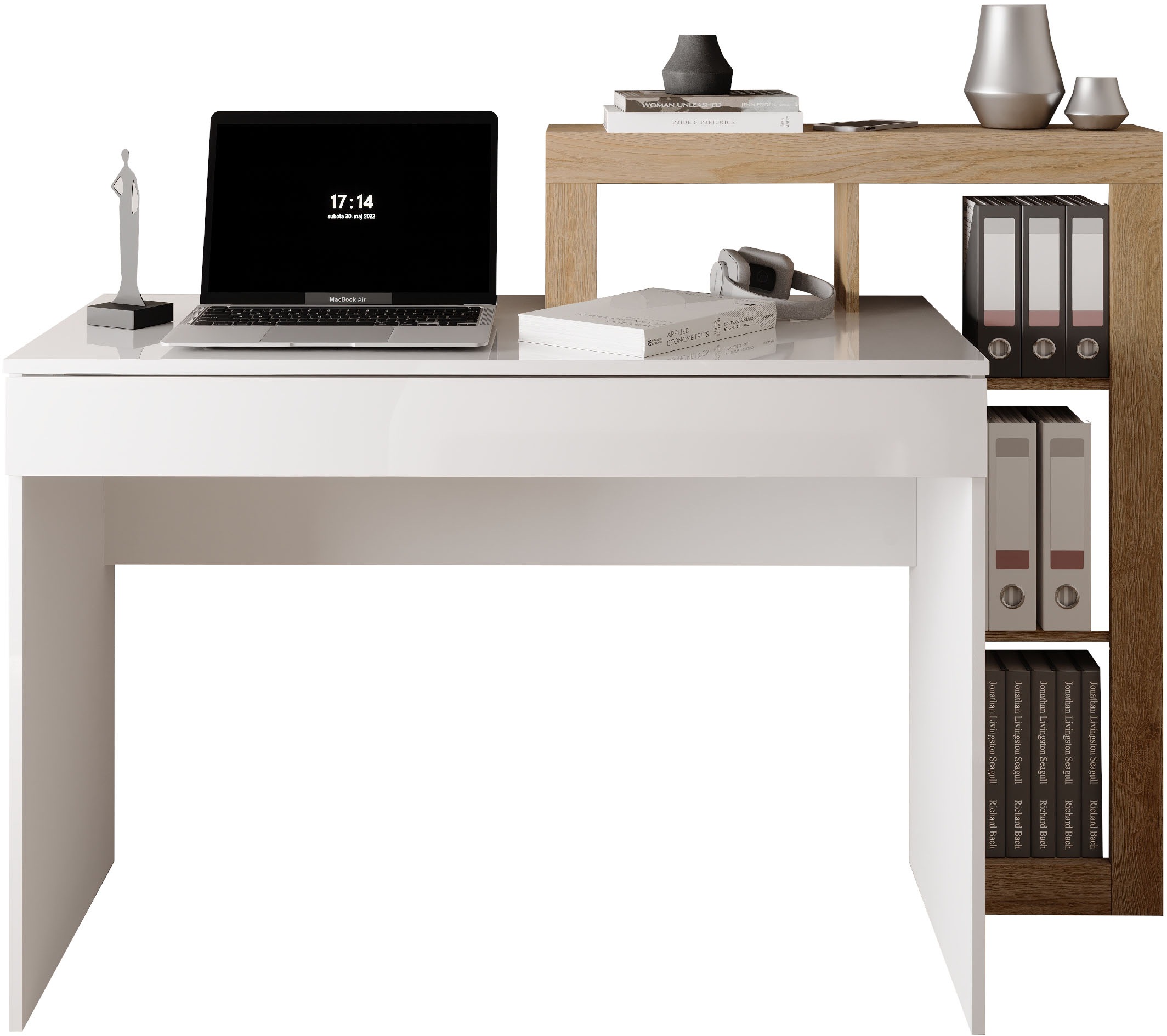 INOSIGN Schreibtisch »Hamburg, Breite 138 cm, Tiefe 50 cm, mit Schubkasten günstig online kaufen