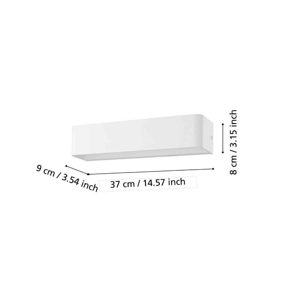 EGLO Wandleuchte »SANIA 4 Wandlampe, Wandstrahler, Flurlampe, weiß, LED, modern«, 1 flammig, Leuchtmittel LED-Board | LED fest integriert, Wohnzimmer, Esszimmer, Flur, minimalistisch, indirektes Licht,36,5x8cm