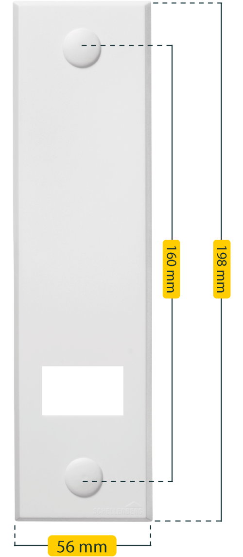 SCHELLENBERG Gurtwickler-Abdeckplatte »Standard Maxi, 16,0 cm Lochabstand, langlebig aus Kunststoff« Set, 5 Stk. tlg. Rollladen Abdeckblenden für Gurtwickler und Einlasswickler