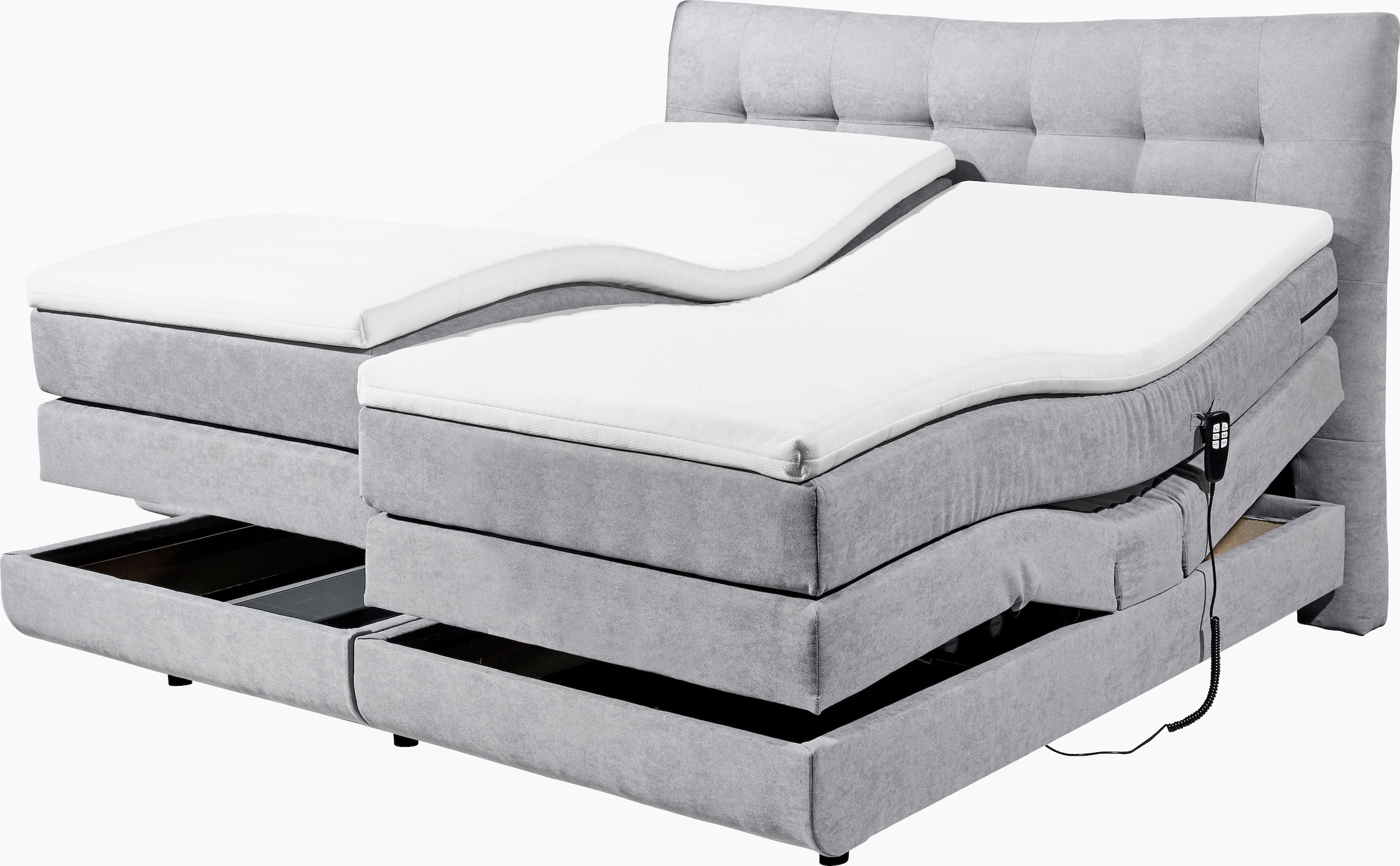 ED EXCITING DESIGN Boxspringbett »Malibu«, inkl. Motor und Topper