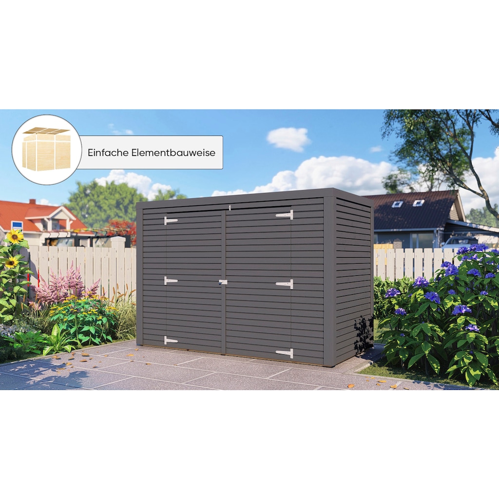 KONIFERA Fahrradbox »Bike Box«, (Komplett-Set), aus Fichte, BxTxH: 207x103x143 cm