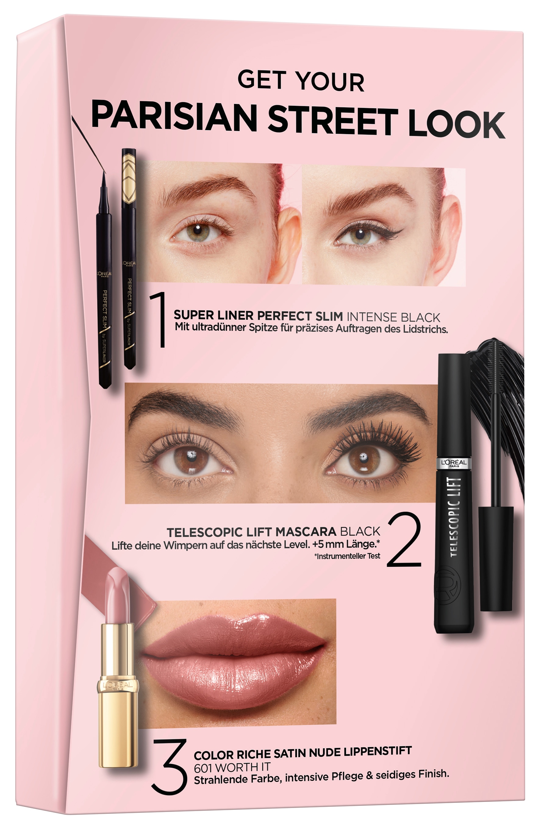 L'ORÉAL PARIS Schmink-Set »L'Oréal Paris Paris Look Make-Up Set«, mit vielseitigen Kombinationsmöglichkeiten