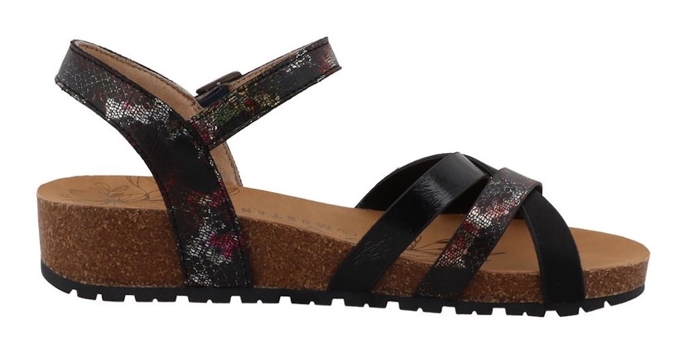 Mustang Shoes Sandalette »Magnolia«  Riemchensandale, Sommerschuh mit modischem Druck