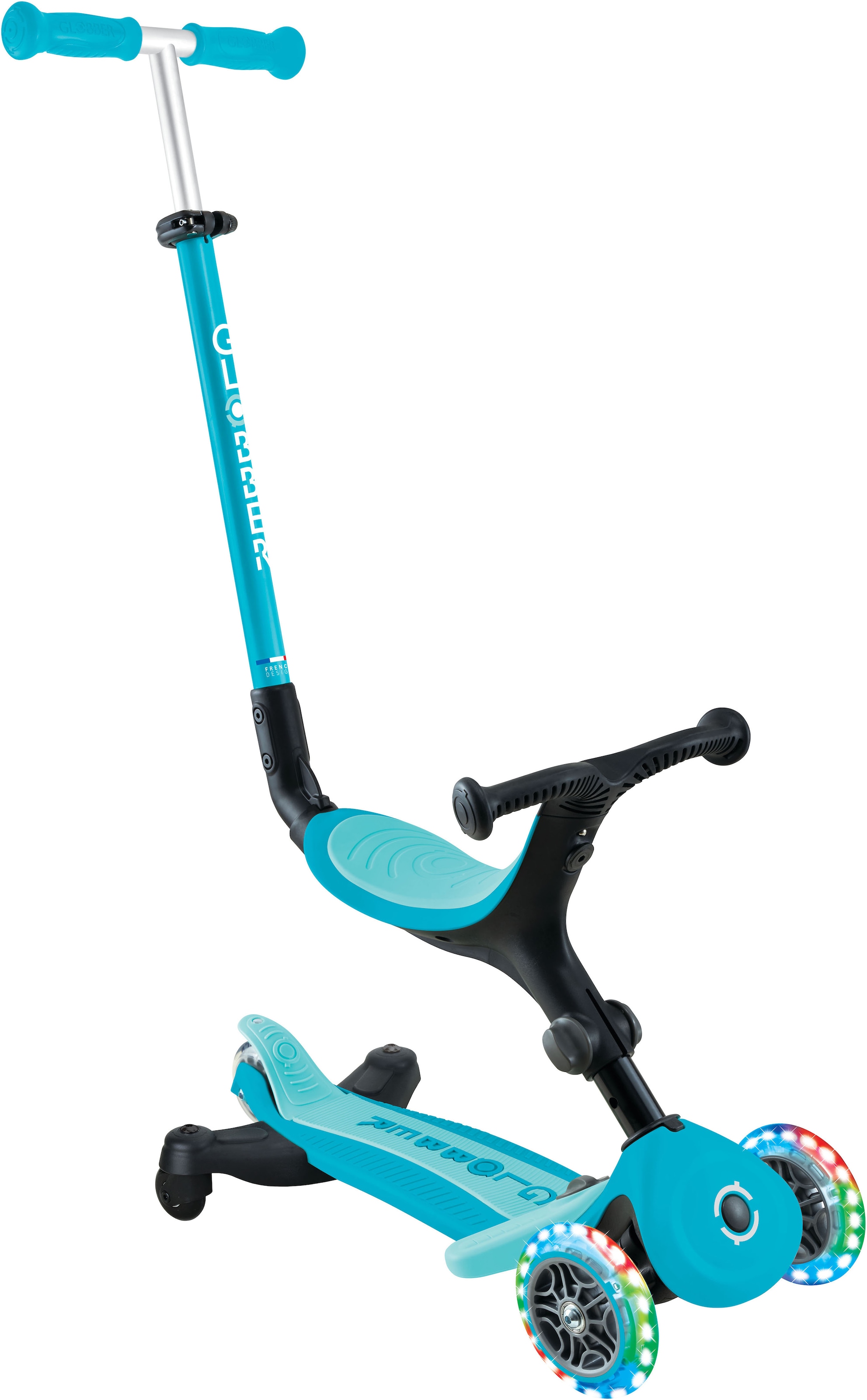 Globber Tretroller »GO-UP ACTIVE LIGHTS 360, mit Leuchtrollen«