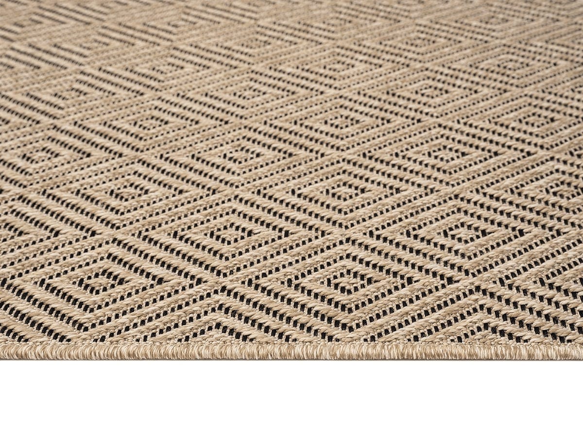 the carpet Teppich »Kansas«, rechteckig, 1 mm Höhe, moderner robuster In und Outdoor Teppich Jute Look