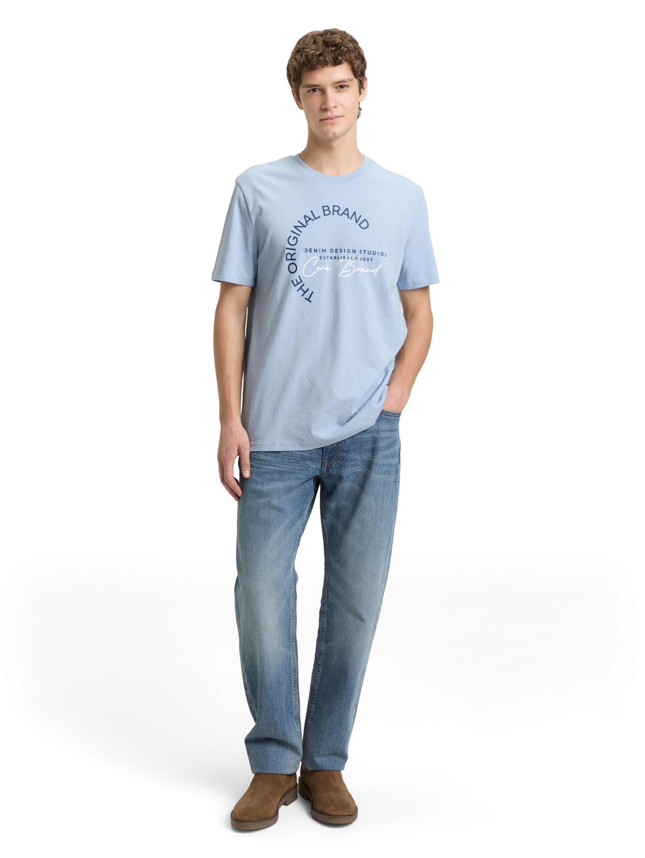 TOM TAILOR Denim Kurzarmshirt mit Logo-Print