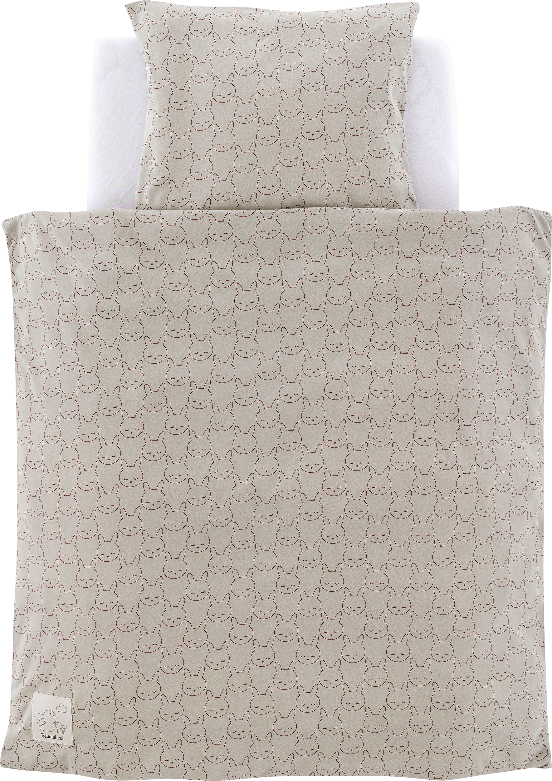 Träumeland Babybettwäsche »Jersey Kuschelhase«, mit Allover-Print günstig online kaufen