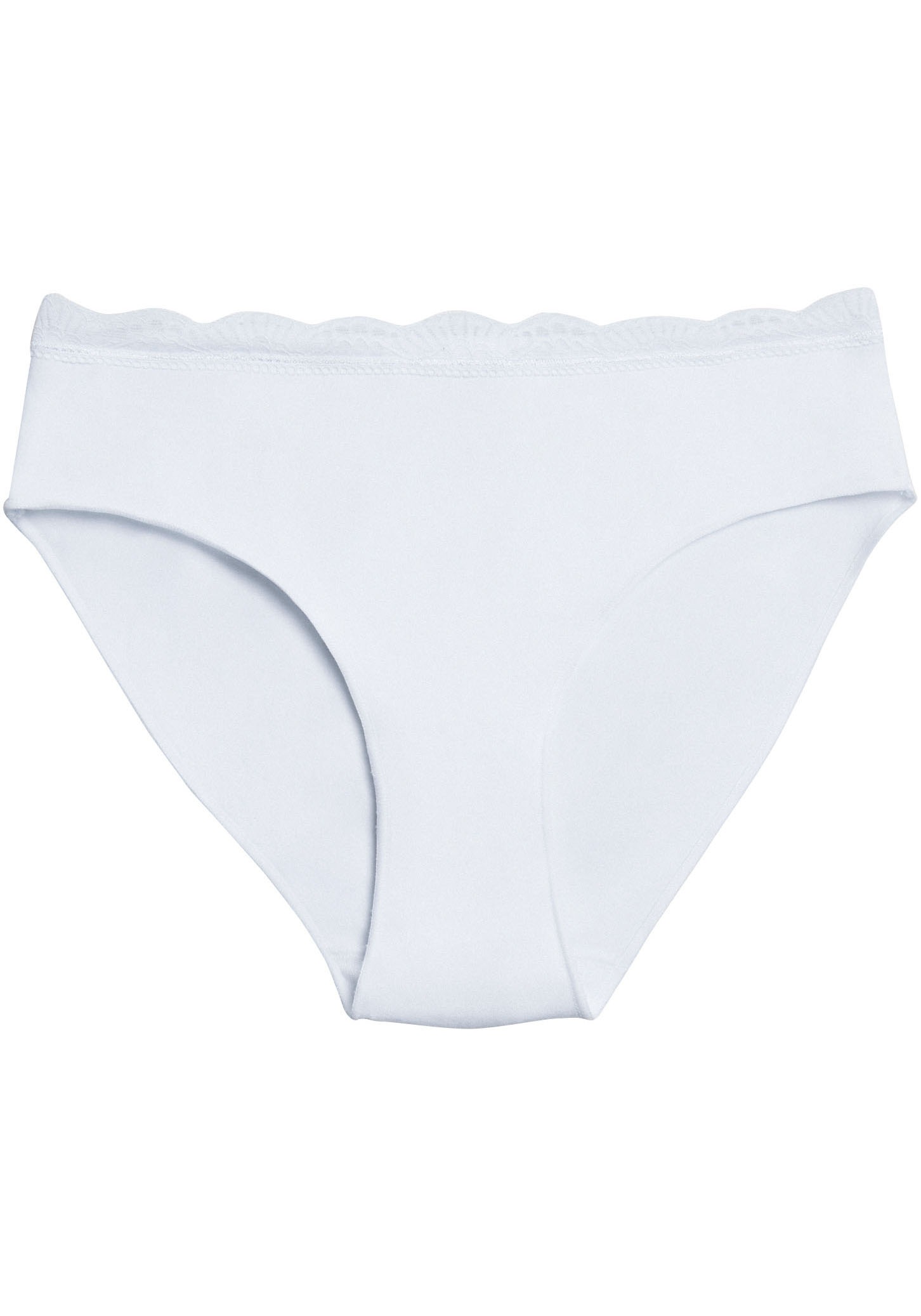 YSABEL MORA Midislip »BASIC COLLECTION COTTON WITH LACE«, (3er Pack), mit bedecktem Schnitt und feiner Spitze