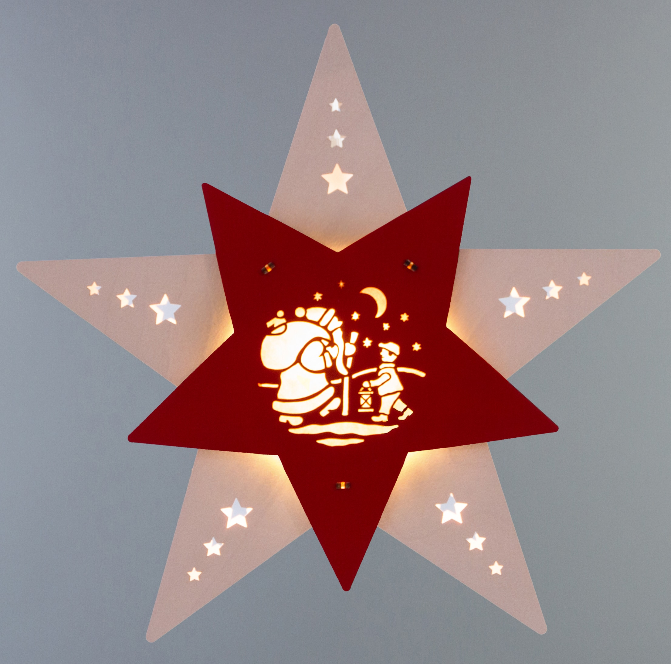 Weigla Dekolicht »Knecht Ruprecht, beleuchtetes Fensterbild kaufen Weihnachtsdeko«, 1 Raten auf flammig-flammig