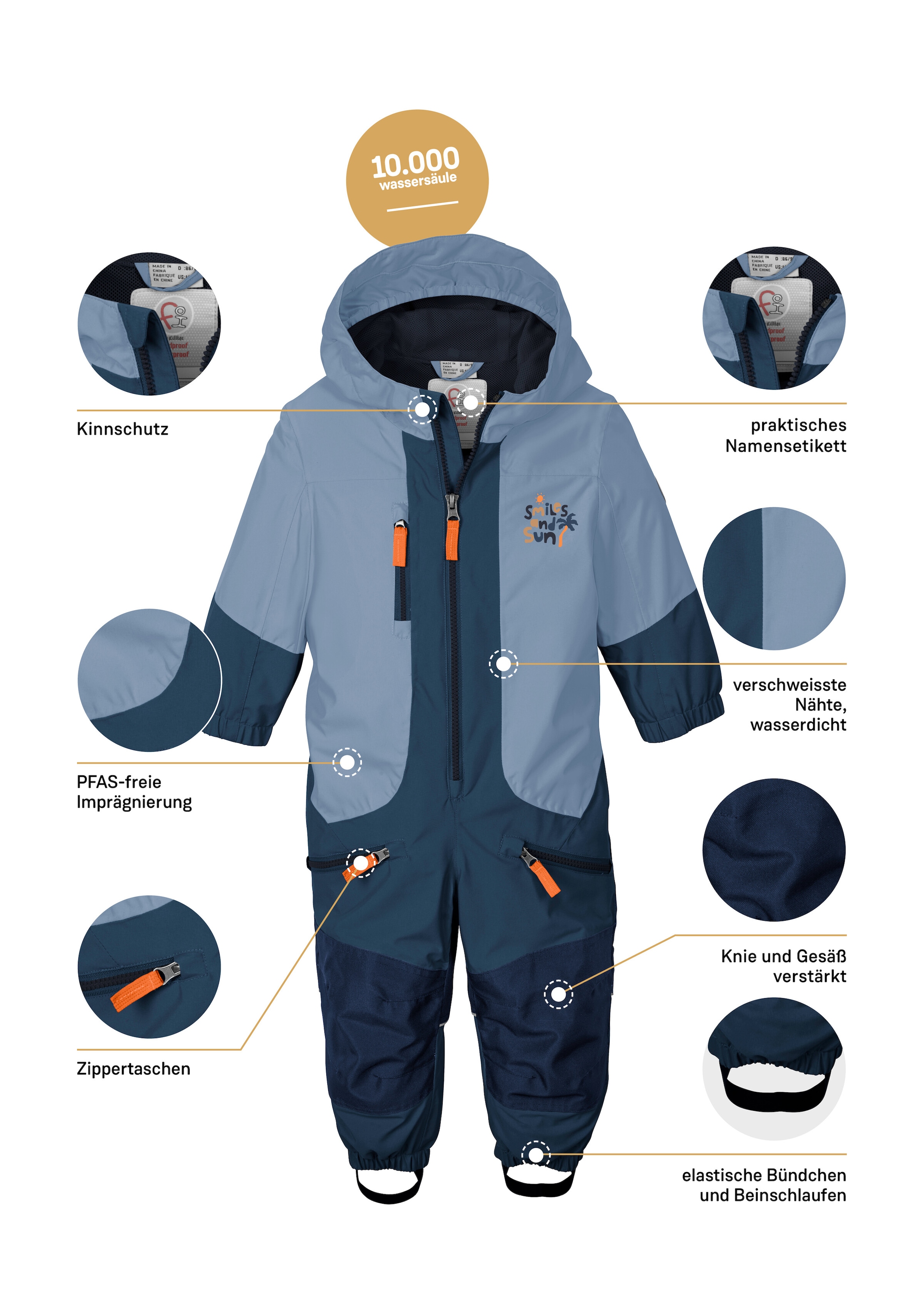 first instinct by killtec Overall »FIOS 21 MNS ONPC« Wind- und wasserdicht, reflektierende Details, PFAS-frei imprägniert