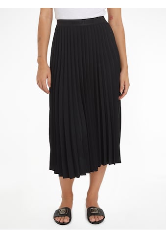 Plisseerock »FLUID TWILL PLEATED MIDI SKIRT«