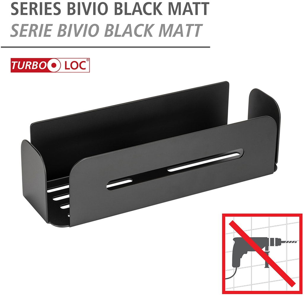 WENKO Duschregal »Turbo-Loc® Modell Bivio«, aus Aluminium für Shampoo, rostfrei, Befestigen ohne Bohren