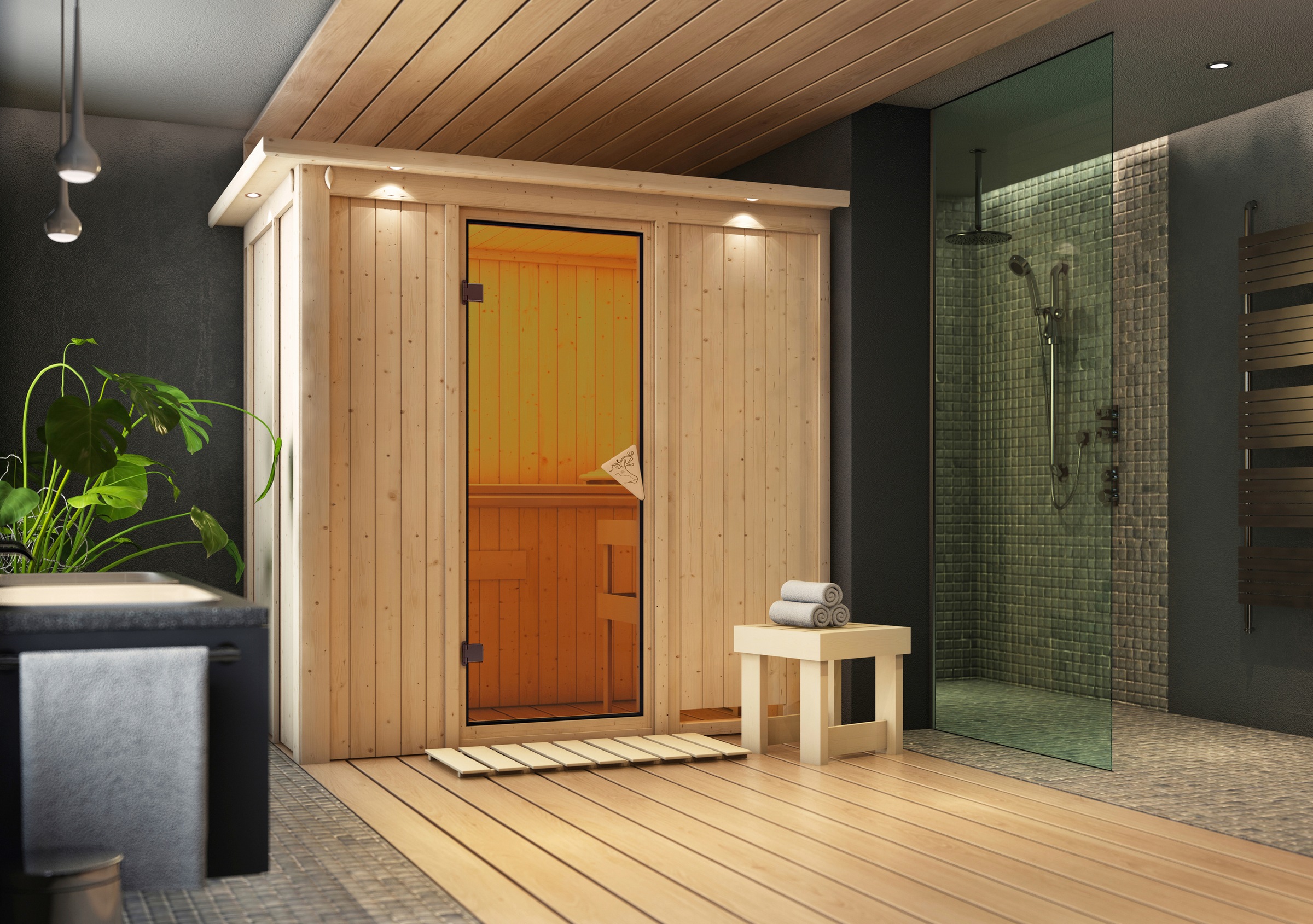 Karibu Sauna »Vada«, ohne Ofen
