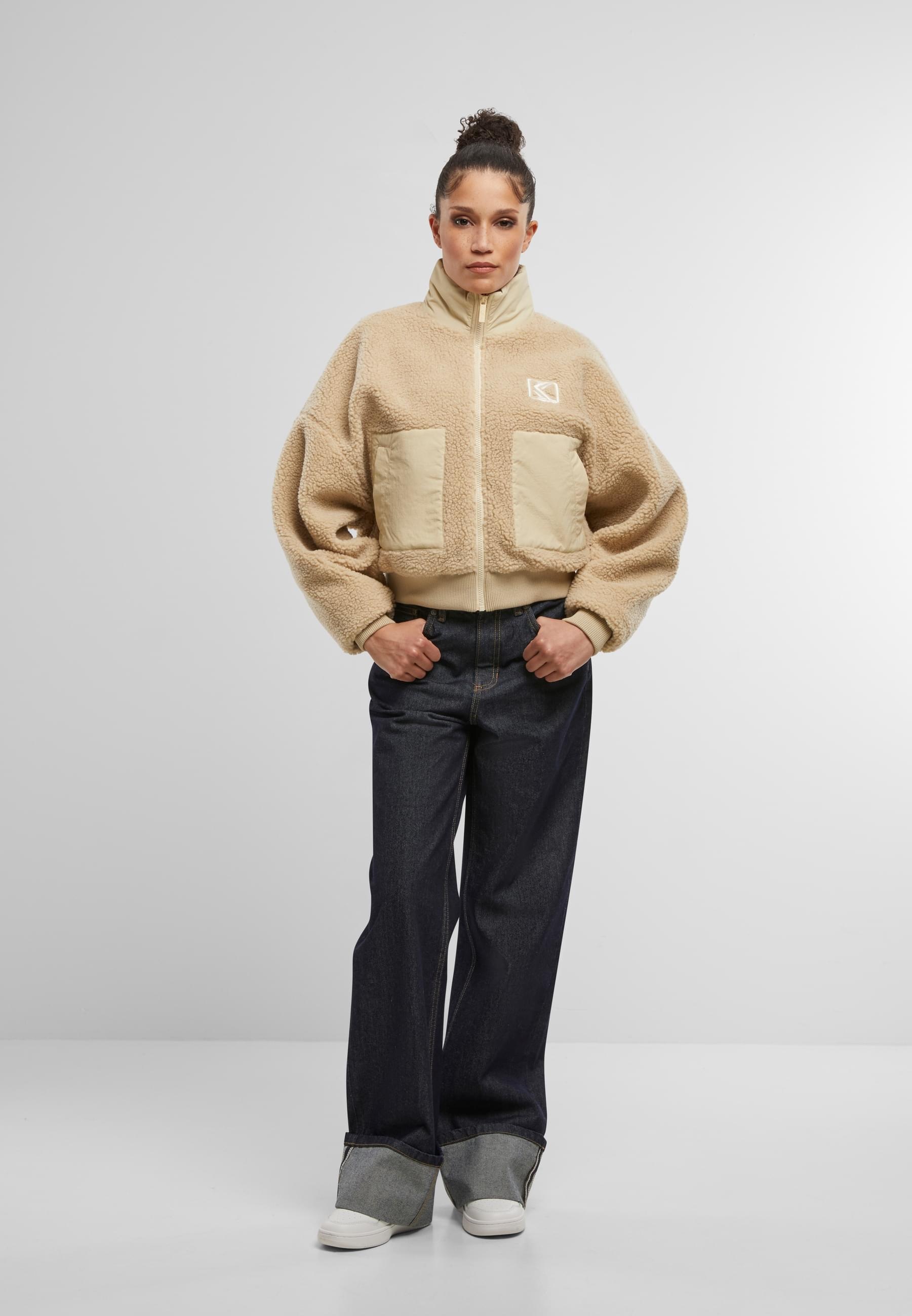 Karl Kani Bomberjacke »Karl Kani OG Crop Teddy Bomber Jacket« 1 Stk. tlg. ohne Kapuze