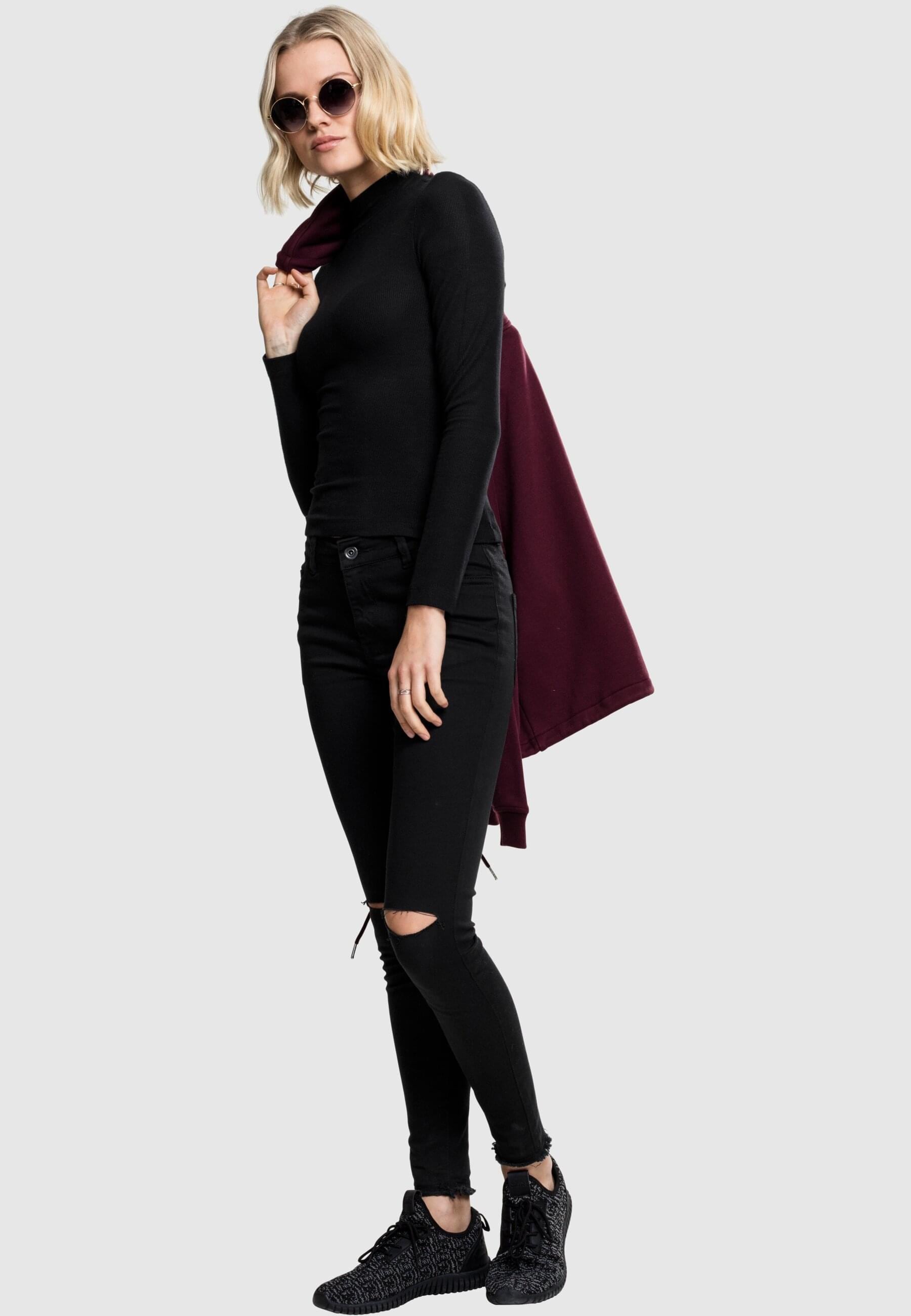 URBAN CLASSICS T-Shirt »Urban Classics Damen Ladies Turtleneck Longsleeve« 1 Stk. tlg.