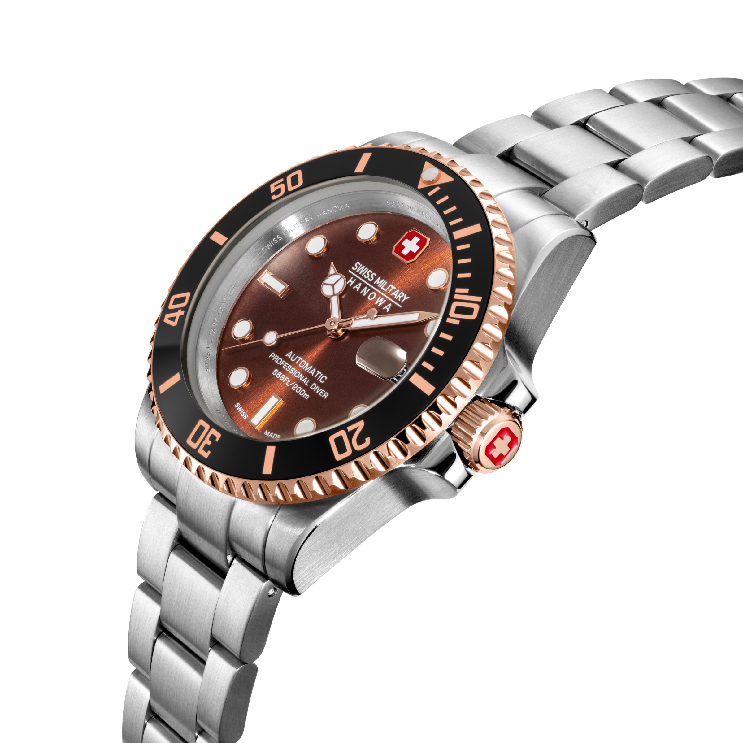 Swiss Military Hanowa Automatikuhr »Sealord« Armbanduhr, Herrenuhr, Swiss Made, Mechanische Uhr, Edelstahlarmband