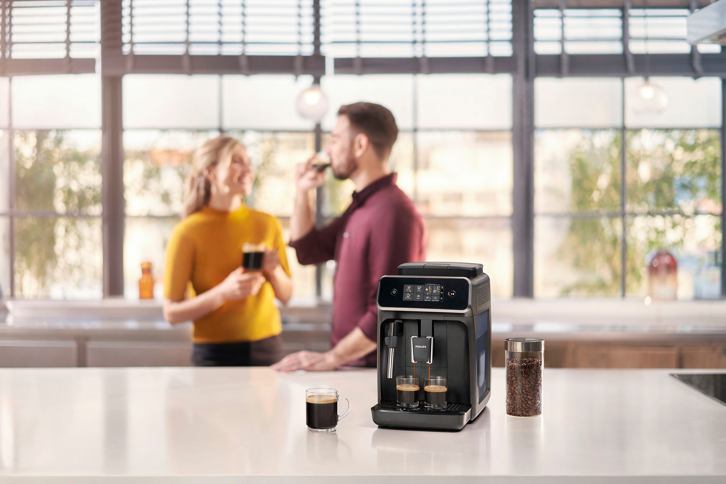 6. Bild von Philips Kaffeevollautomat »2200 Serie EP2220/10 Pannarello«, für 2 Kaffeespezialitäten und anpassbarer Aromastärke, mattschwarz