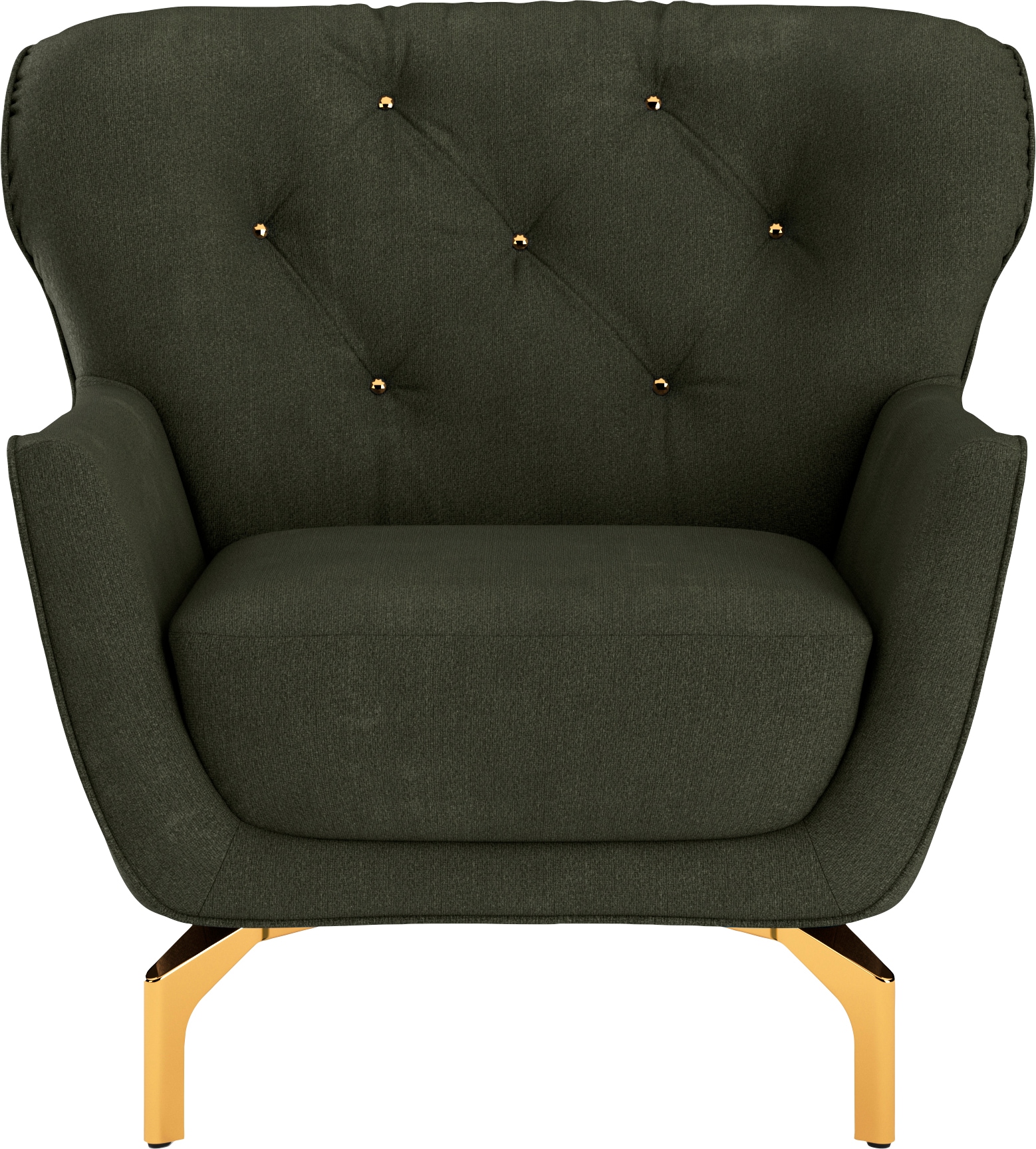 sit&more Sessel »Orient 3«, inkl. 1 Zierkissen mit Strass-Stein, goldfarben günstig online kaufen
