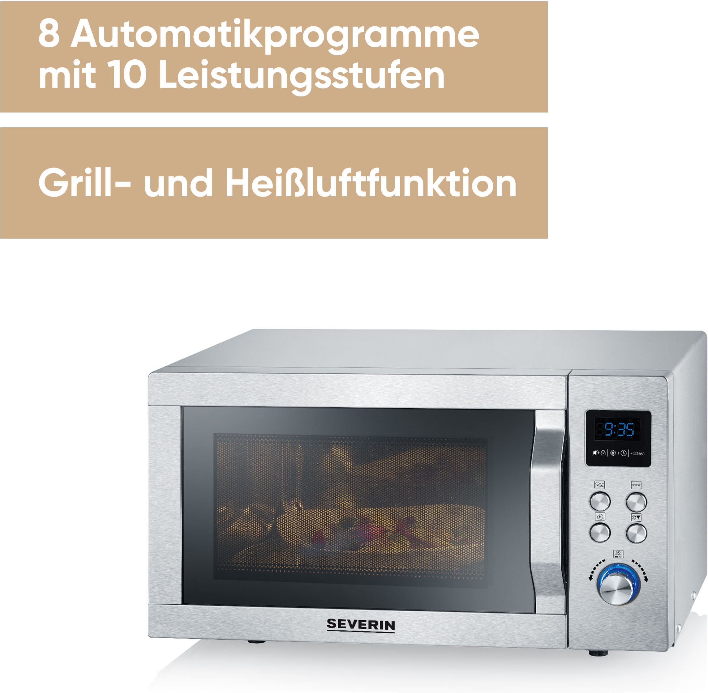 Severin Mikrowelle »MW 7774« Grill | Heißluft | Mikrowelle mit Grill- und Heißluftfunktion 3-in-1
