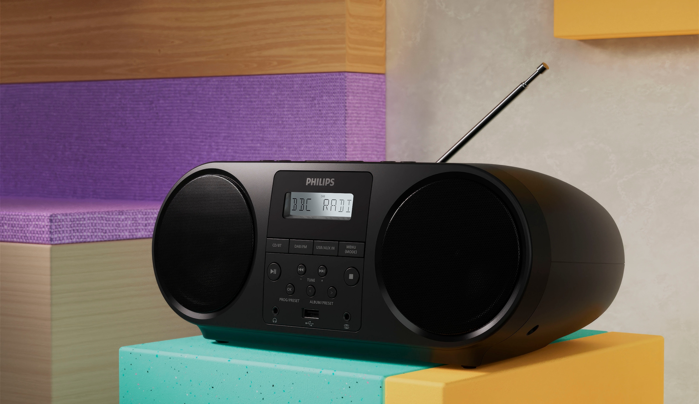 Philips UKW-Radio »TAZ6000/10«, (Bluetooth UKW mit RDS-Digitalradio (DAB+) 4 W)
