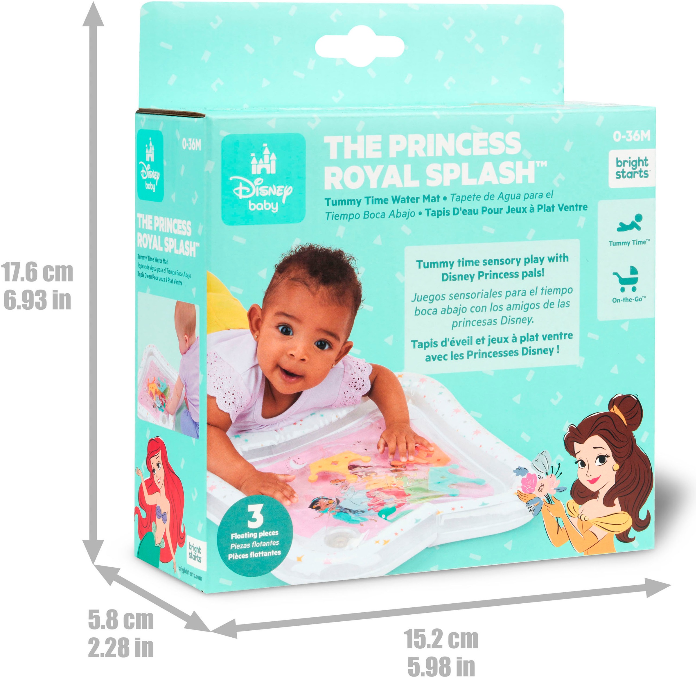 Bright Starts Spielmatte »Bright Starts Disney Princess Royal Splash Water Mat«