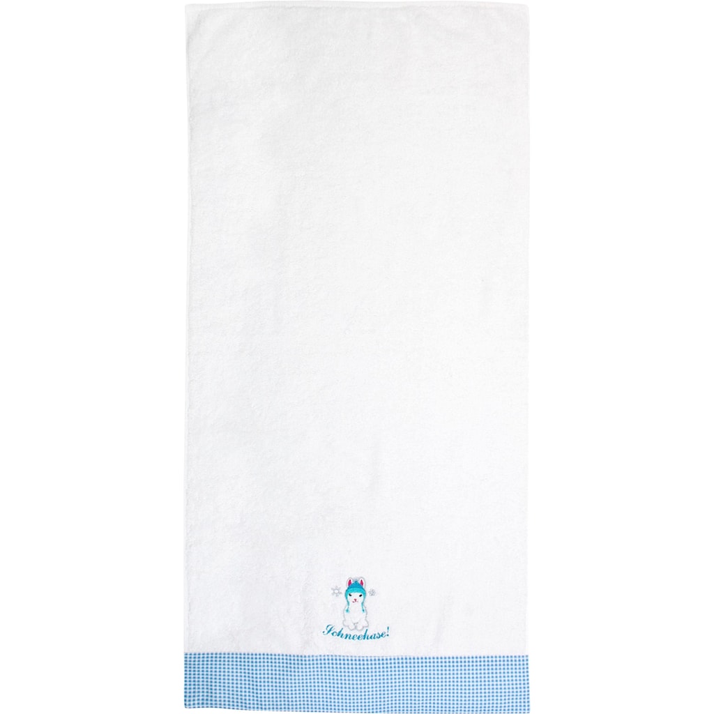 ADELHEID Handtücher »Schneehase Handtuch«, (2 St.), mit Bordüre und Stickerei