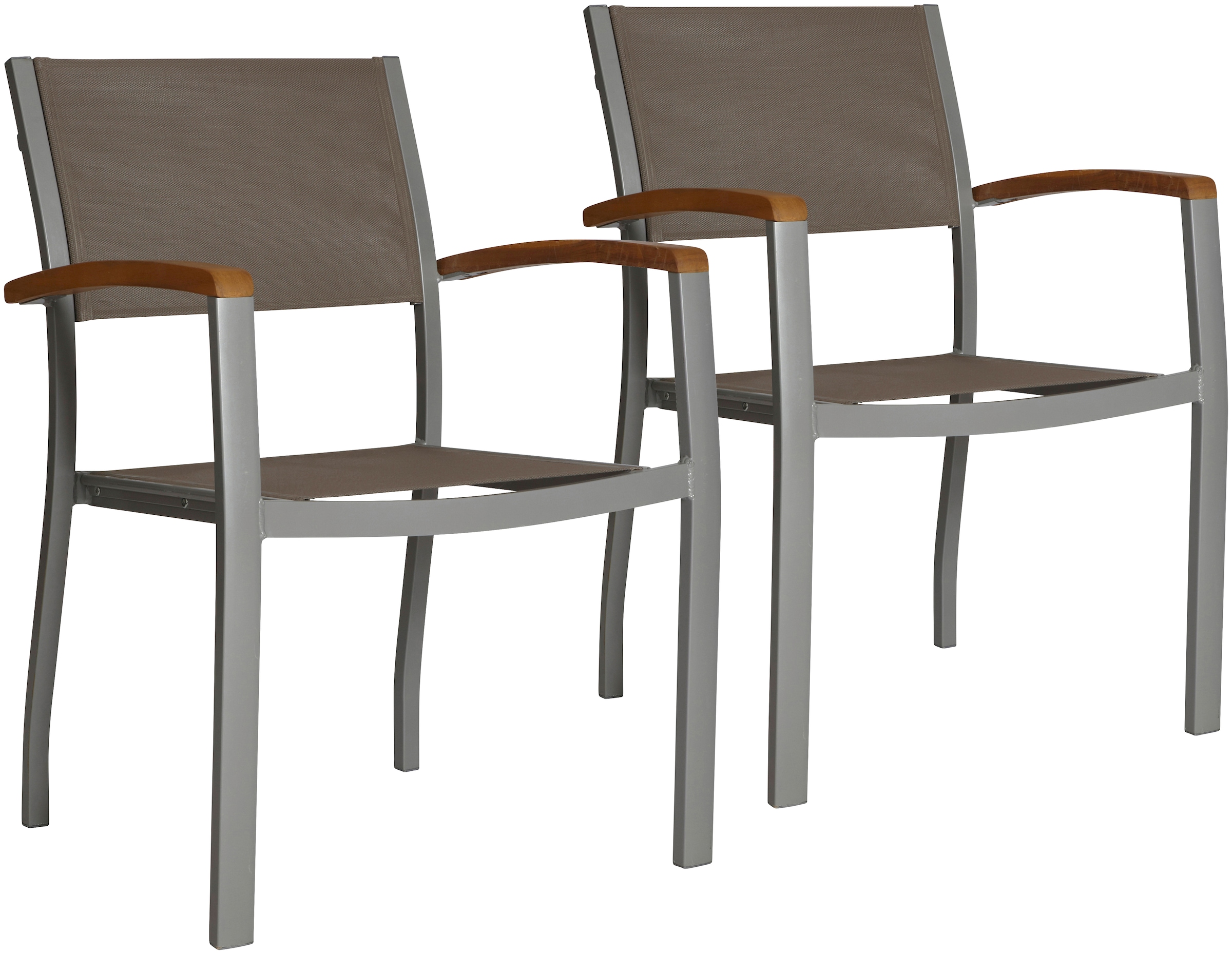 MERXX Gartenstuhl »Monaco« (Set) 2 Stk. Armstützen aus Akazie, stapelbar günstig online kaufen