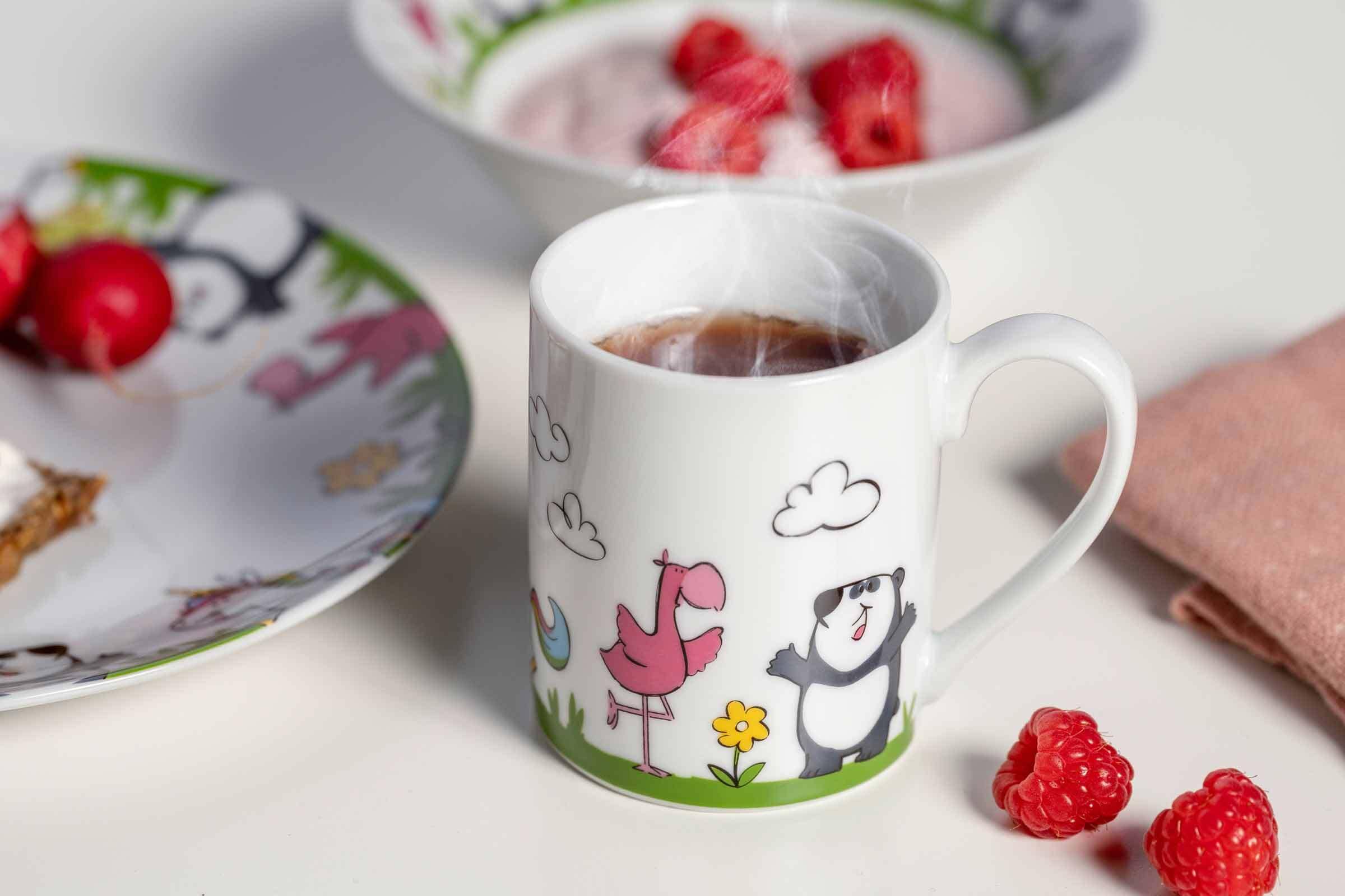 LEONARDO Kindergeschirr-Set »Kindergeschirr Set Einhorn / Panda / Flamingo Bambini bunt«