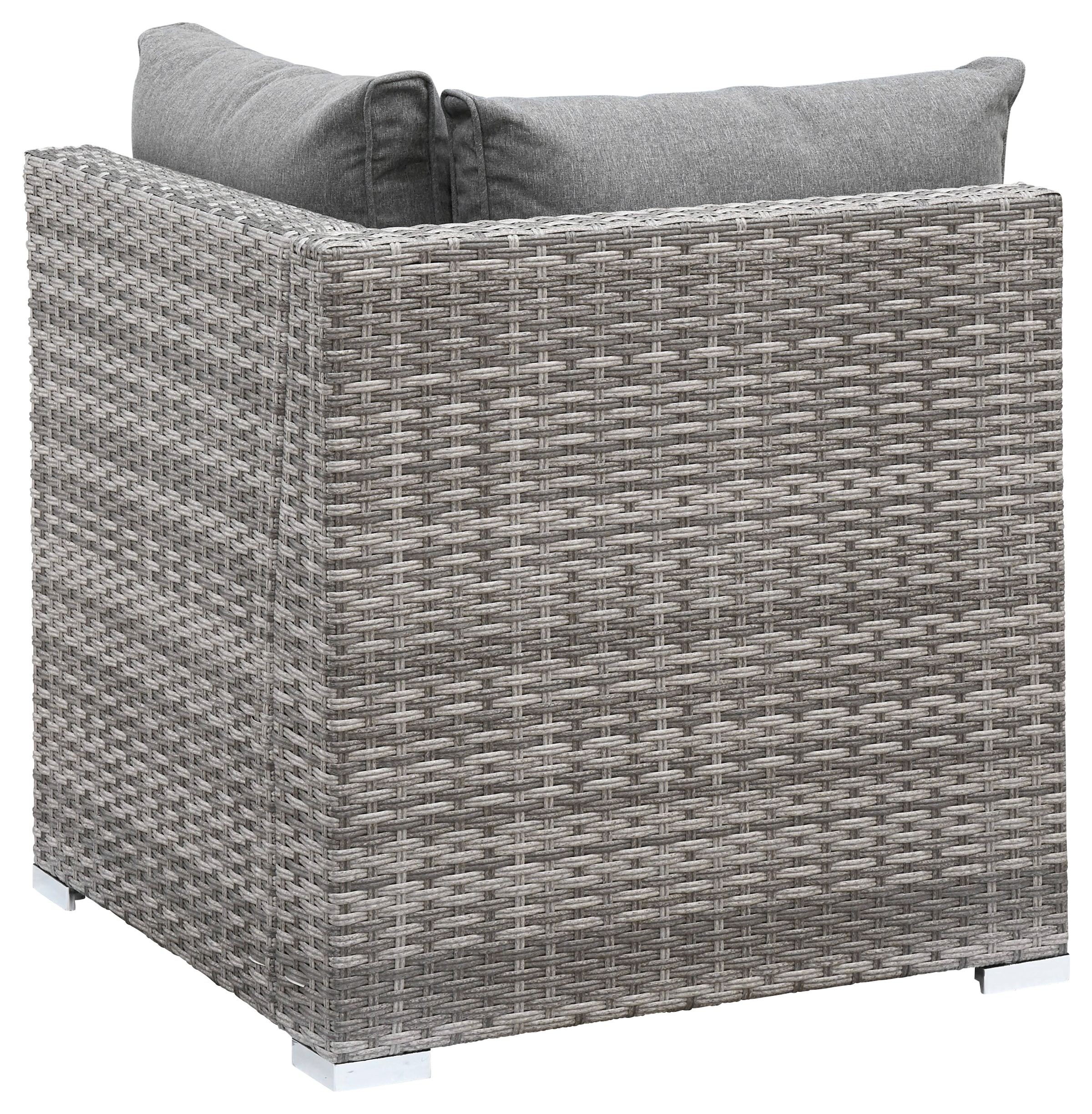 KONIFERA Gartenlounge-Set »Kalamos«, (Set, 23 tlg., 3er-Sofa, 2x 2er Sofa, Ecksofa, 2x Hocker, 2x Tisch, inkl. Auflagen), Polyrattan, Aluminium, 10 Personen, individuell aufstellbar