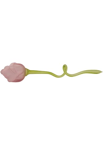 Glasblume »rosa Rose«, mundgeblasene und handdekorierte Tischdeko, Serviettenring,...