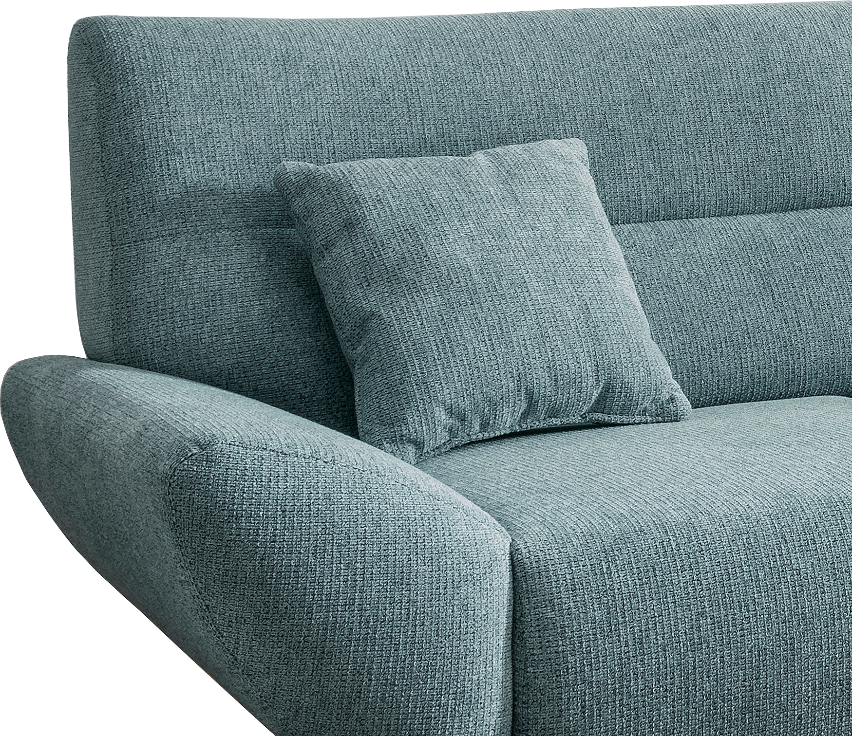 INOSIGN Ecksofa »Drago, elegant und zeitlos, komfortabel, Holzfuß, L-Form«, frei im Raum stellbar, inkl. 2 Zierkissen