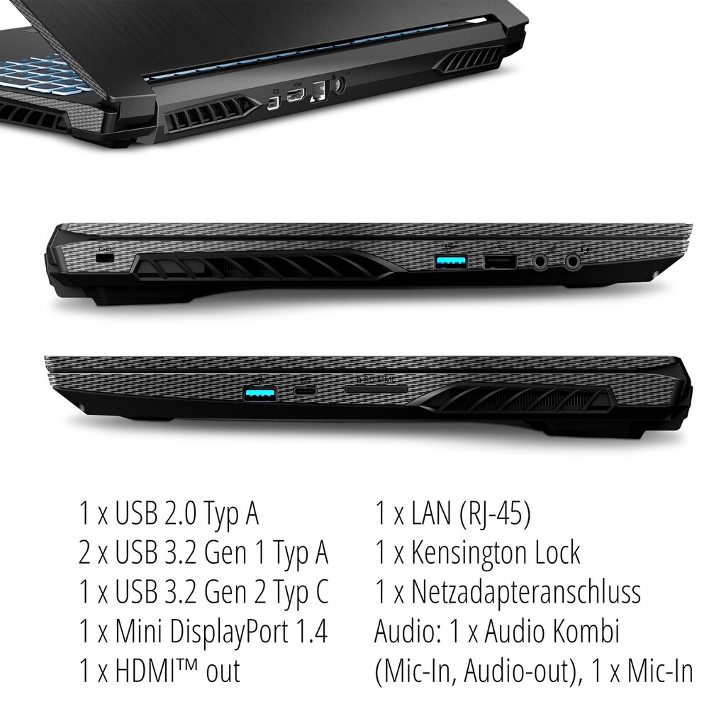 Medion® Notebook »Crawler E25 R5-5600H 39,62cm (P)«, 39,6 cm, / 15,6 Zoll, AMD, Ryzen 5, GeForce RTX 3050, 512 GB SSD