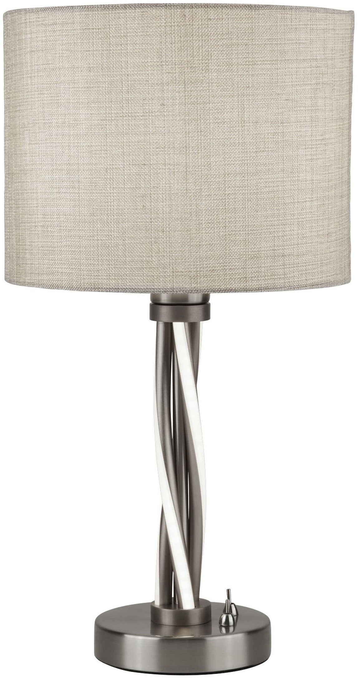 Searchlight LED Tischleuchte »Vegas LED-Tischleuchte - Satinsilber« E27 1 Stk.