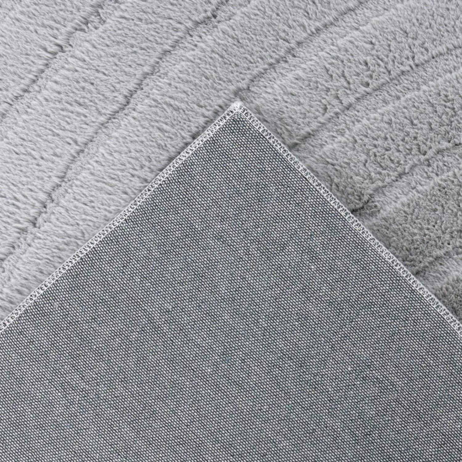 Carpet City Teppich »WAVES 501« rechteckig 12 mm Höhe Kurzflor, Hochtief-Muster/ 3D-Effekt, Uni, Wohnzimmer, Schlafzimmer