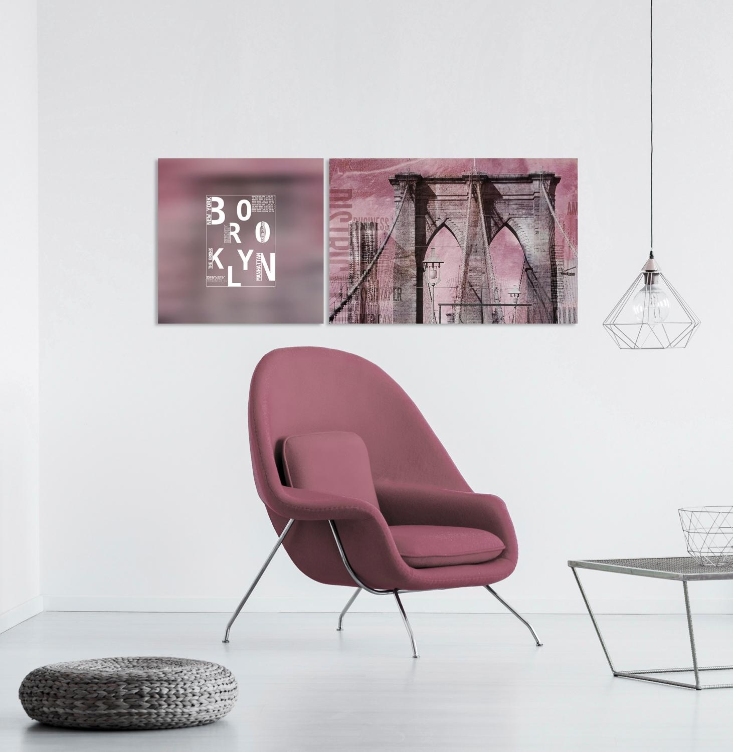 queence Leinwandbild »Brooklyn«, Abstrakte-Kunst-Modern-Spa-Spa Bilder-Sprü günstig online kaufen