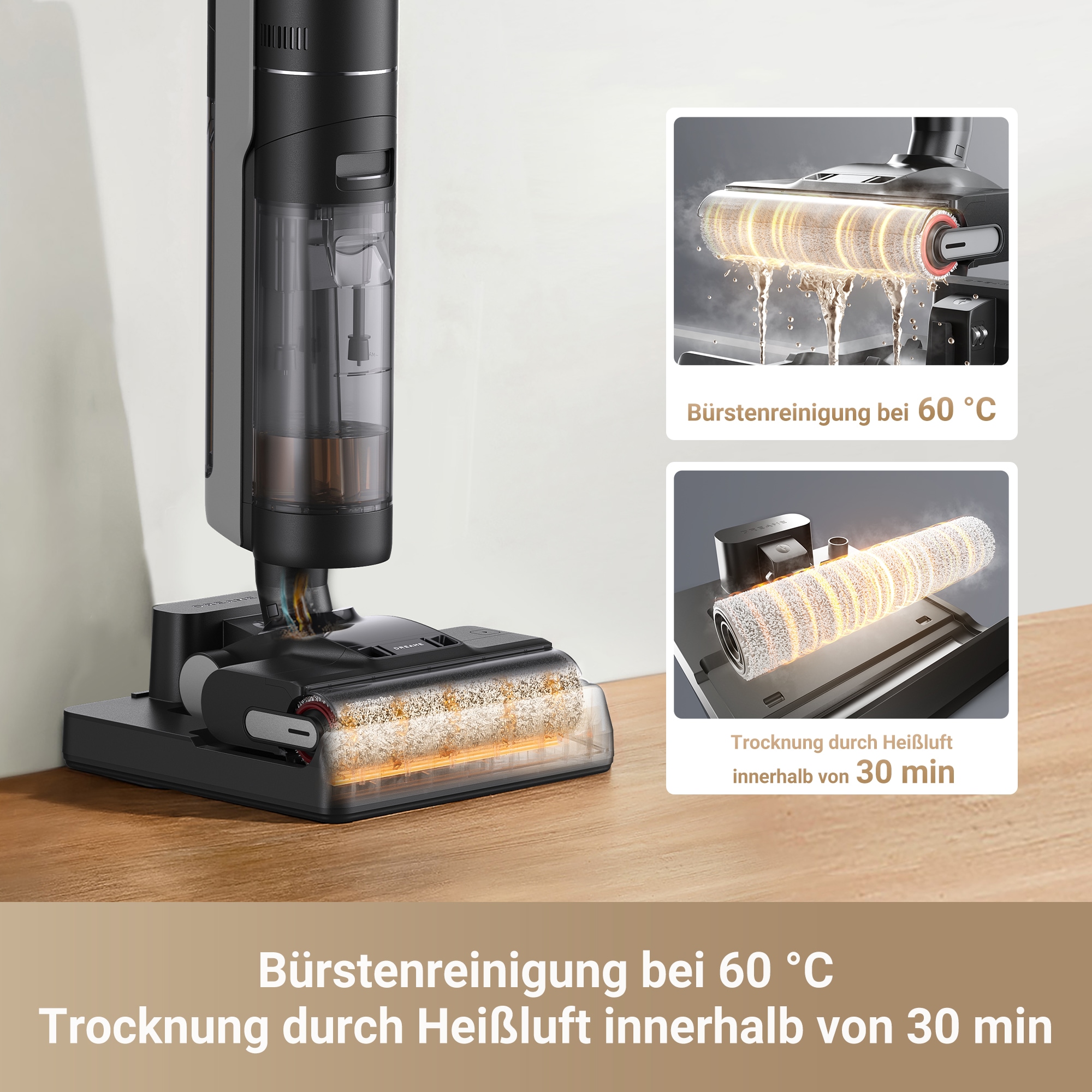 Dreame Nass-Trocken-Sauger »Dreame H12 Pro Ultra«, mit 16.000 Pa, Selbstreinigungsfunktion mit 60° heißem Wasser