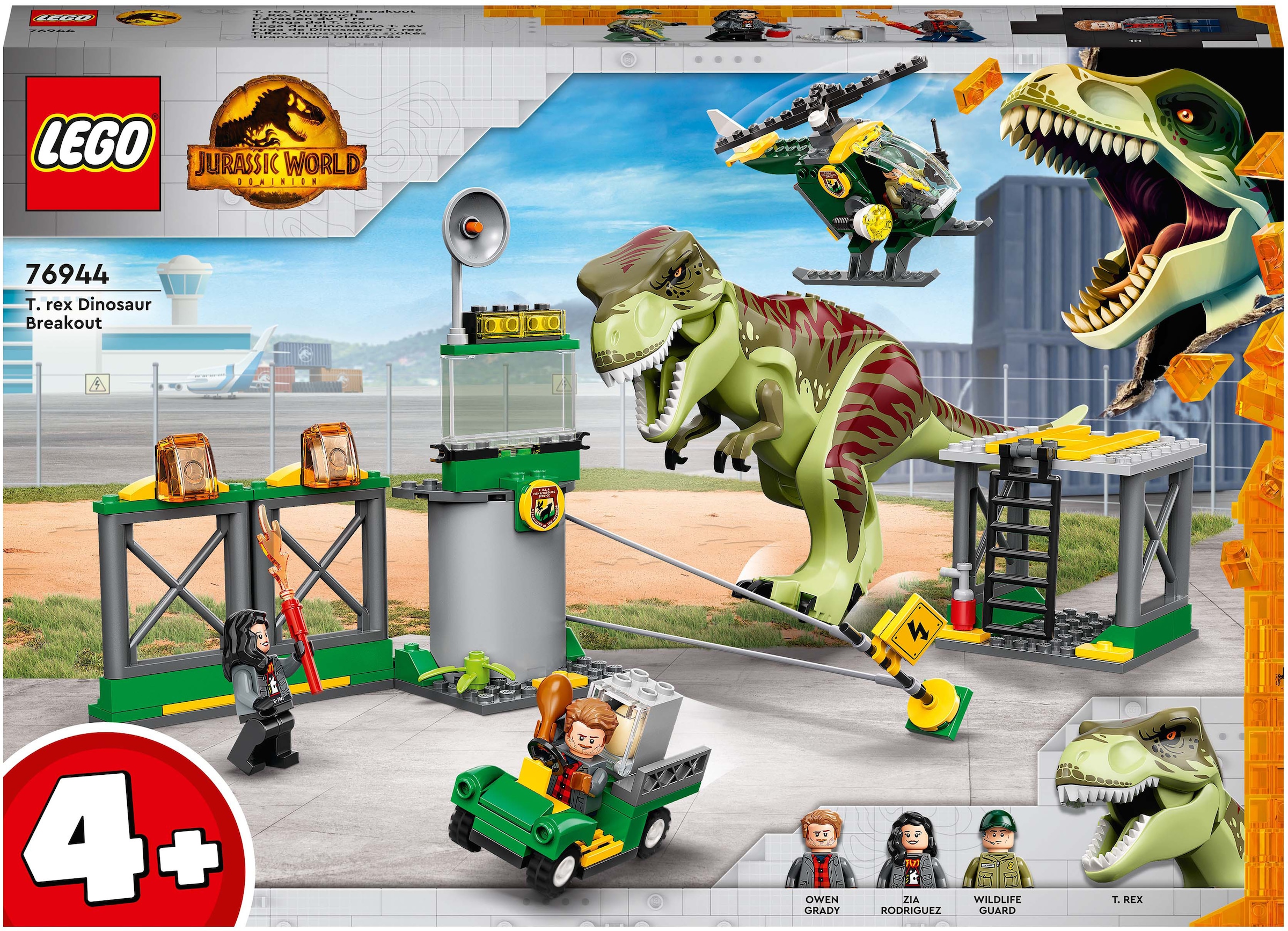 LEGO® Konstruktionsspielsteine »T. Rex Ausbruch (76944), LEGO® Jurassic World«, (140 St.), Made in Europe