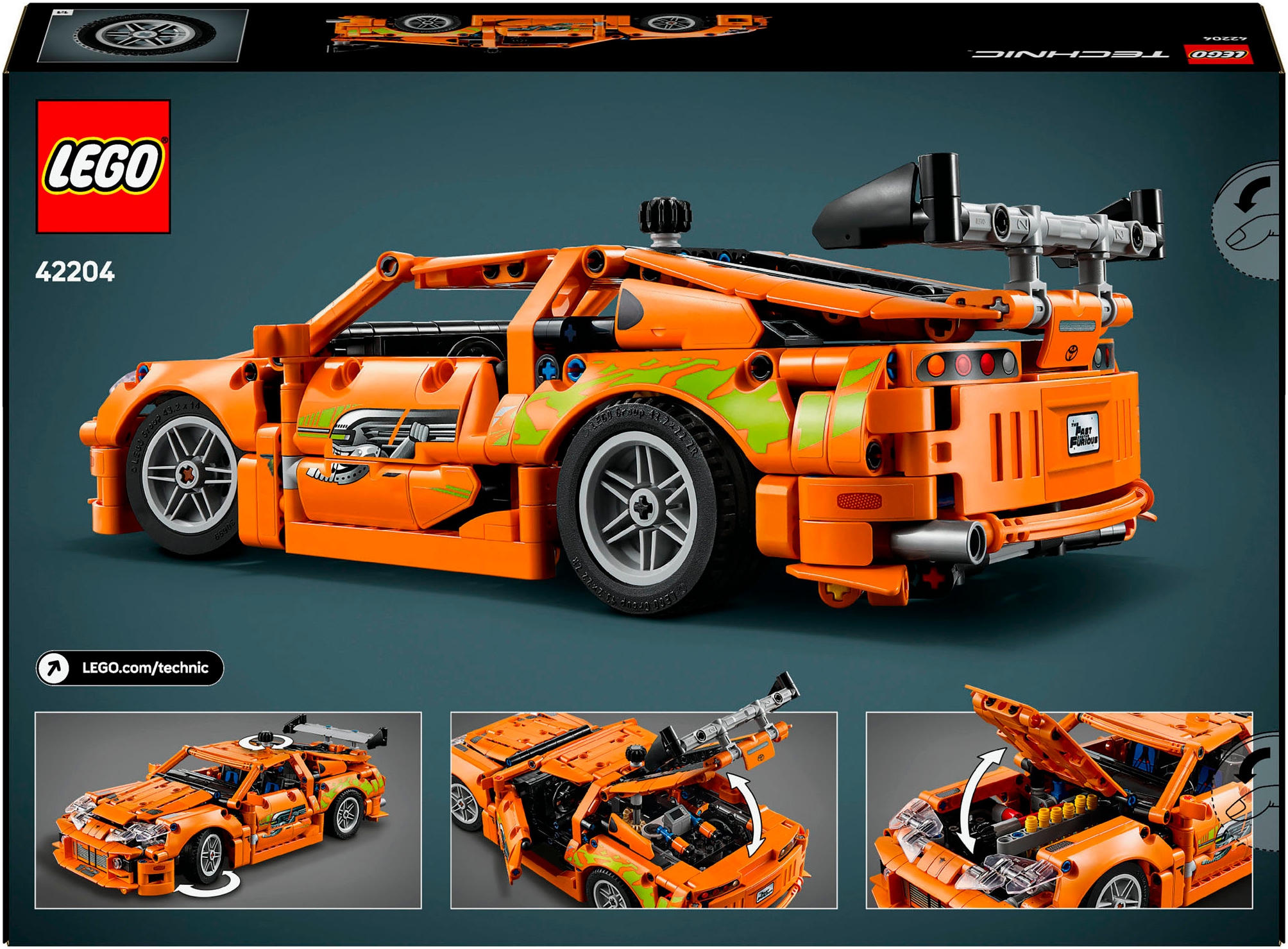 LEGO® Konstruktionsspielsteine »Fast and Furious Toyota Supra MK4 (42204), LEGO® Technic«, (810 St.), Made in Europe