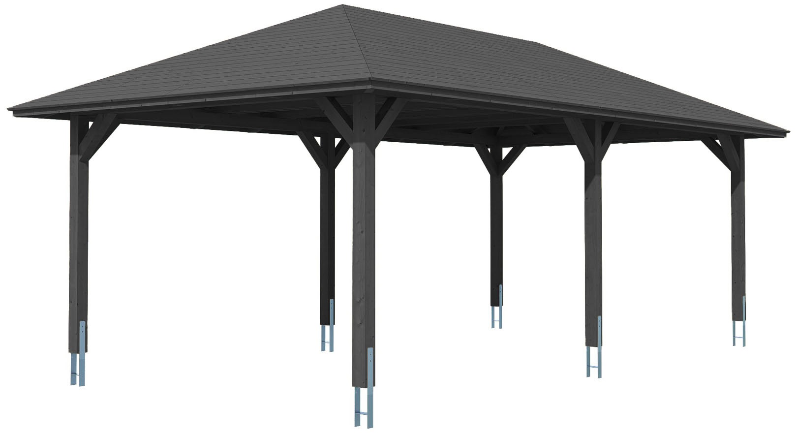 SKANHOLZ Einzelcarport »Taunus« Leimholz 335 cm Anthrazit Anthrazit